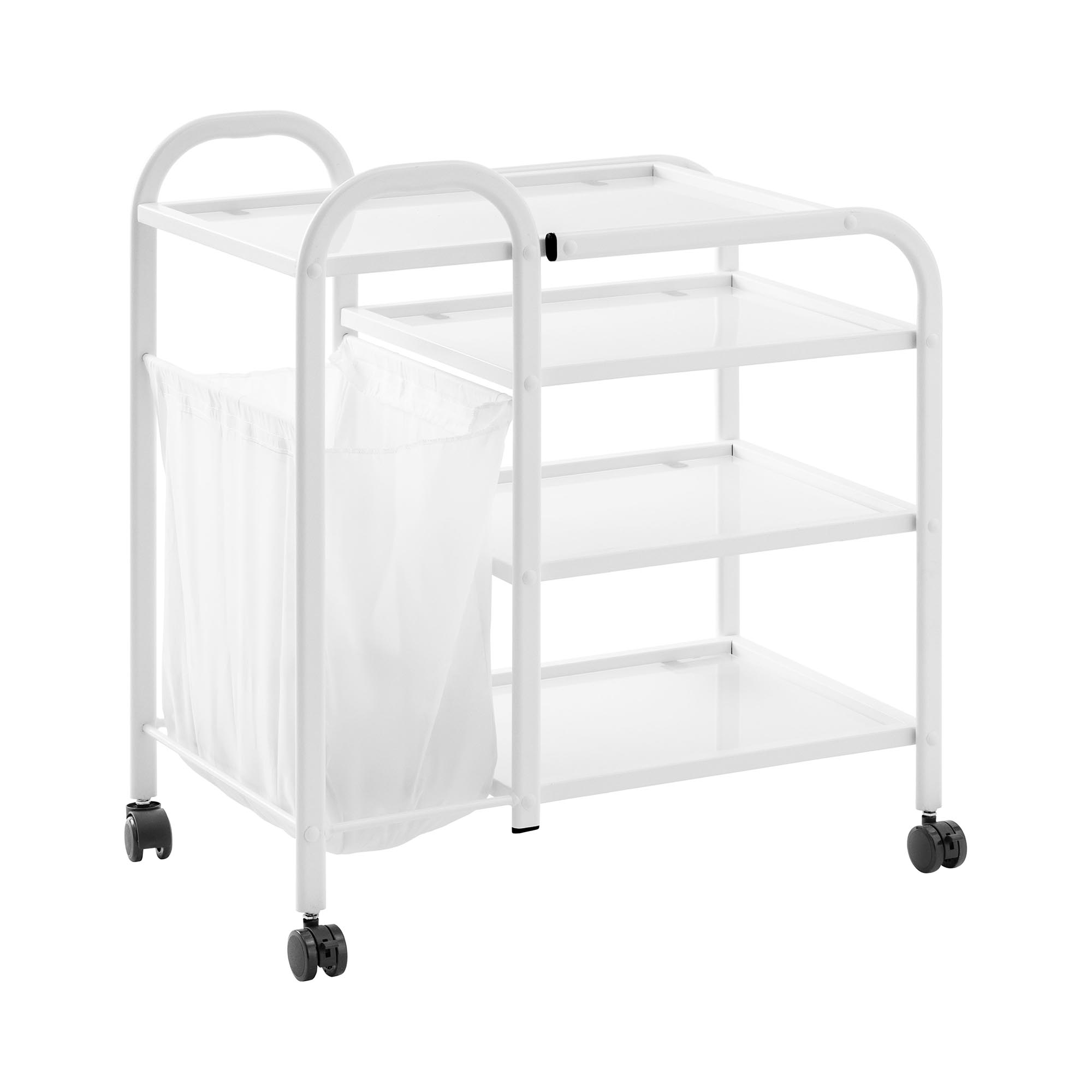 Cosmeticatrolley met waszak 5 L - 4 Glazen schappen