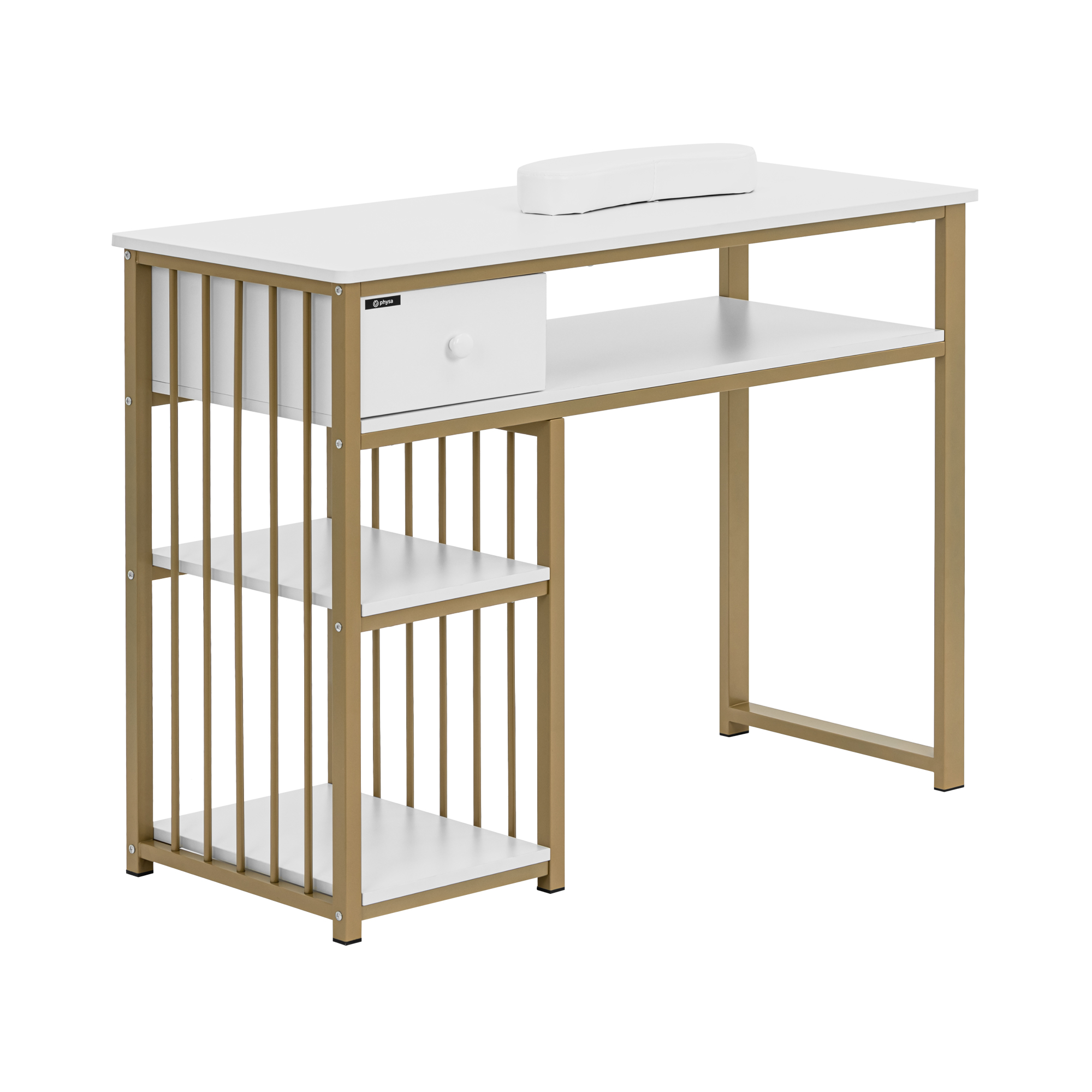 Nageltafel - IJzeren frame - Wit/Goud - Lade