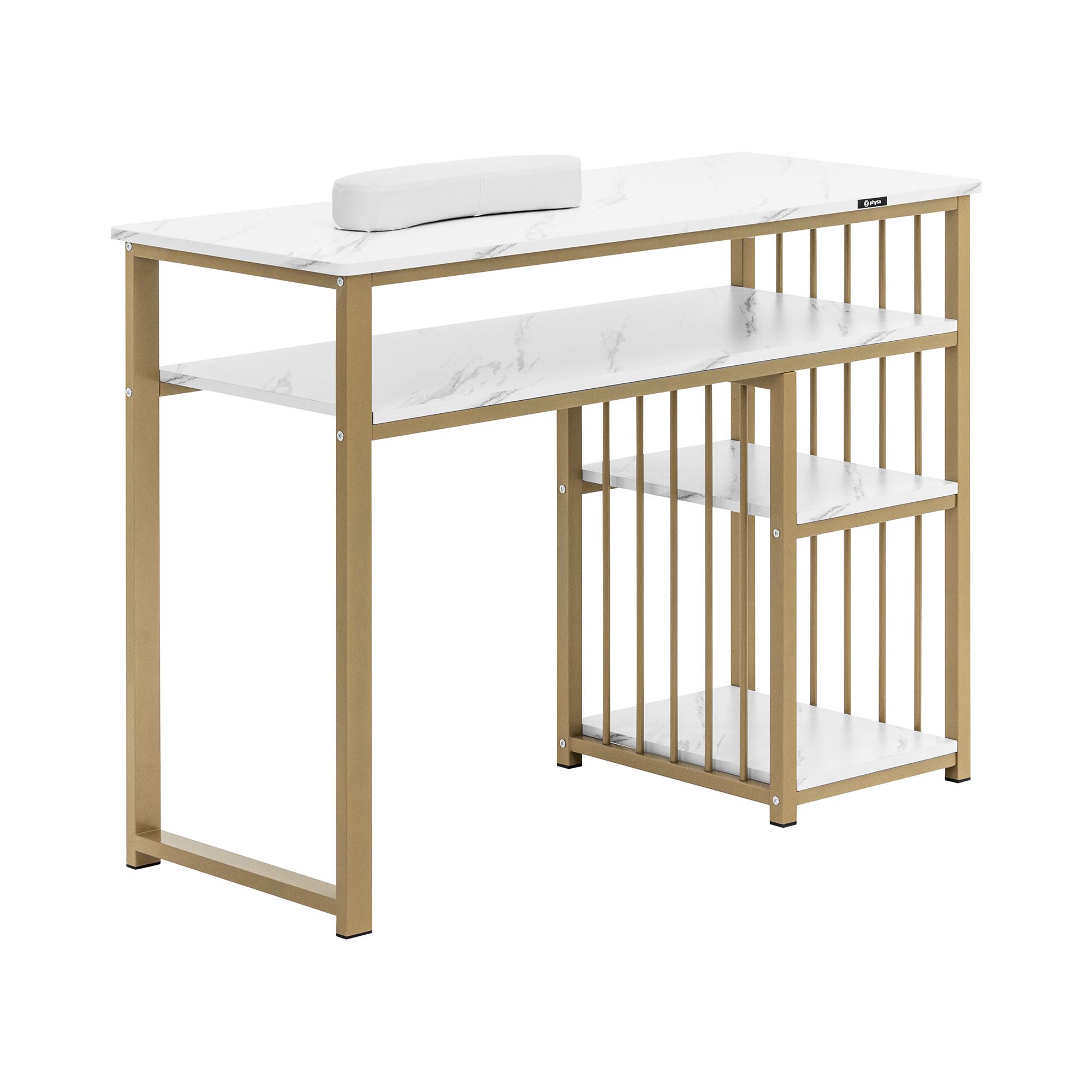 Nageltafel - IJzeren frame - Gemarmerd/Gouden - 3 planken - Handsteun