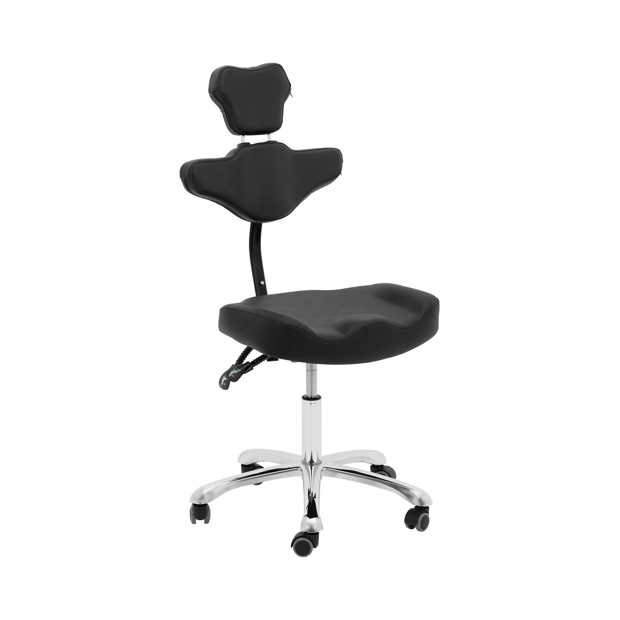 Tattoostoel met wielen - ergonomisch - in hoogte verstelbaar - 91 - 129 cm