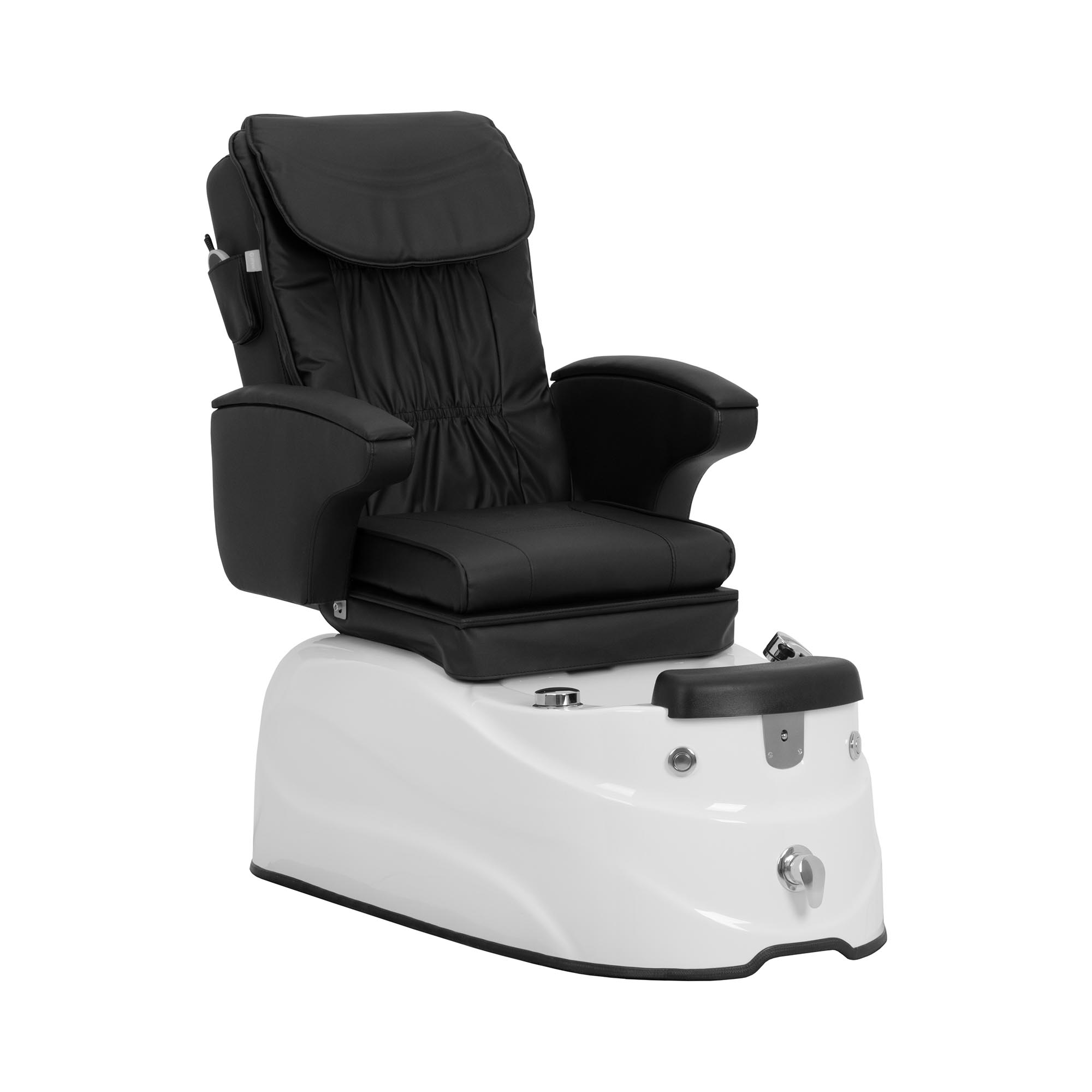 Elektrische pedicurestoel - met verlicht voetenbad en massagefuncties - 105 W - 150 kg - zwart
