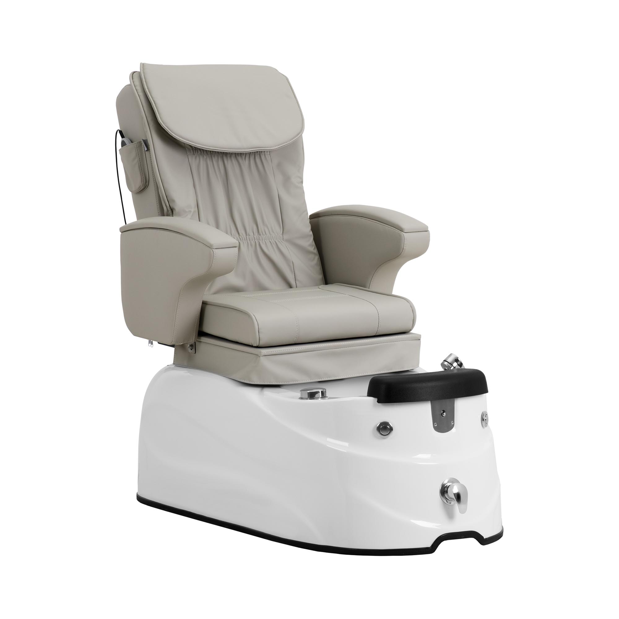 Elektrische pedicurestoel - met verlicht voetenbad en massagefuncties - 105 W - 150 kg - beige