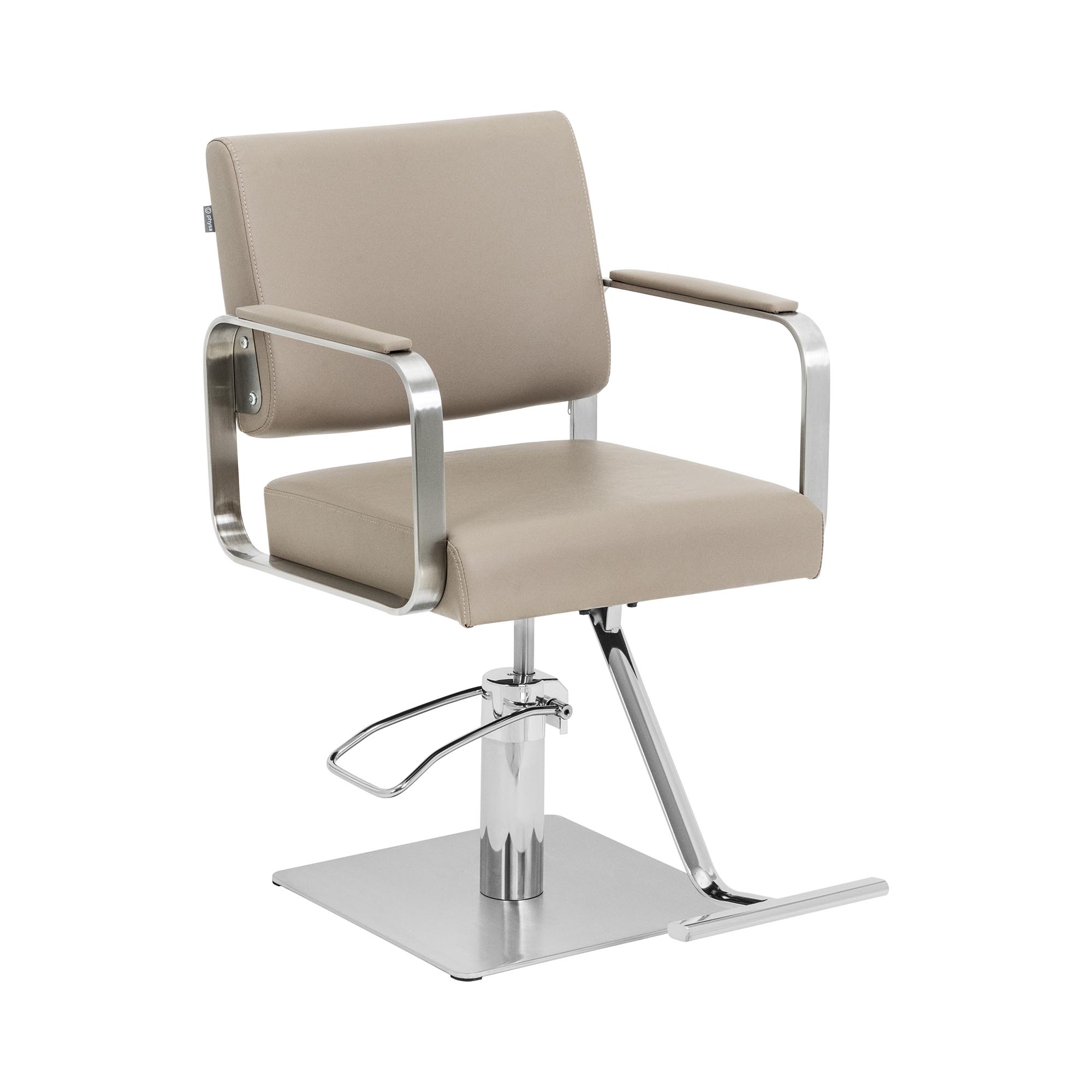 physa Friseurstuhl mit Fußstütze - 50 - 66 cm - 200 kg - beige/silbern PHYSA OTLEY BEIGE_SILVER