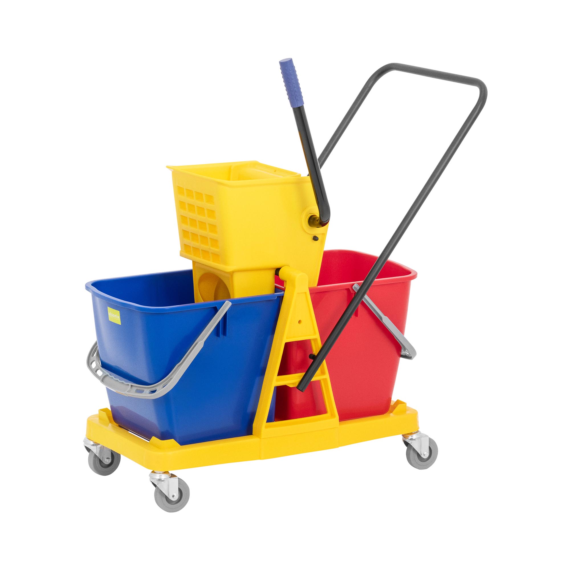 Poetswagen met pers - 2 emmers - 60 l