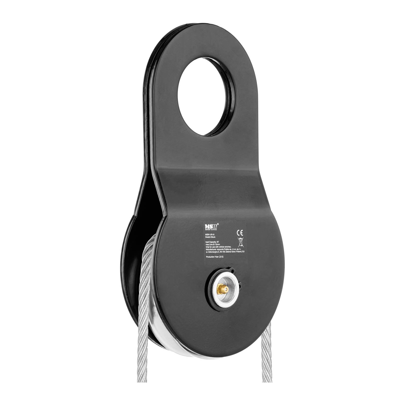 Katrol - 8.000 kg - kabeldiameter 1 mm - 12 mm