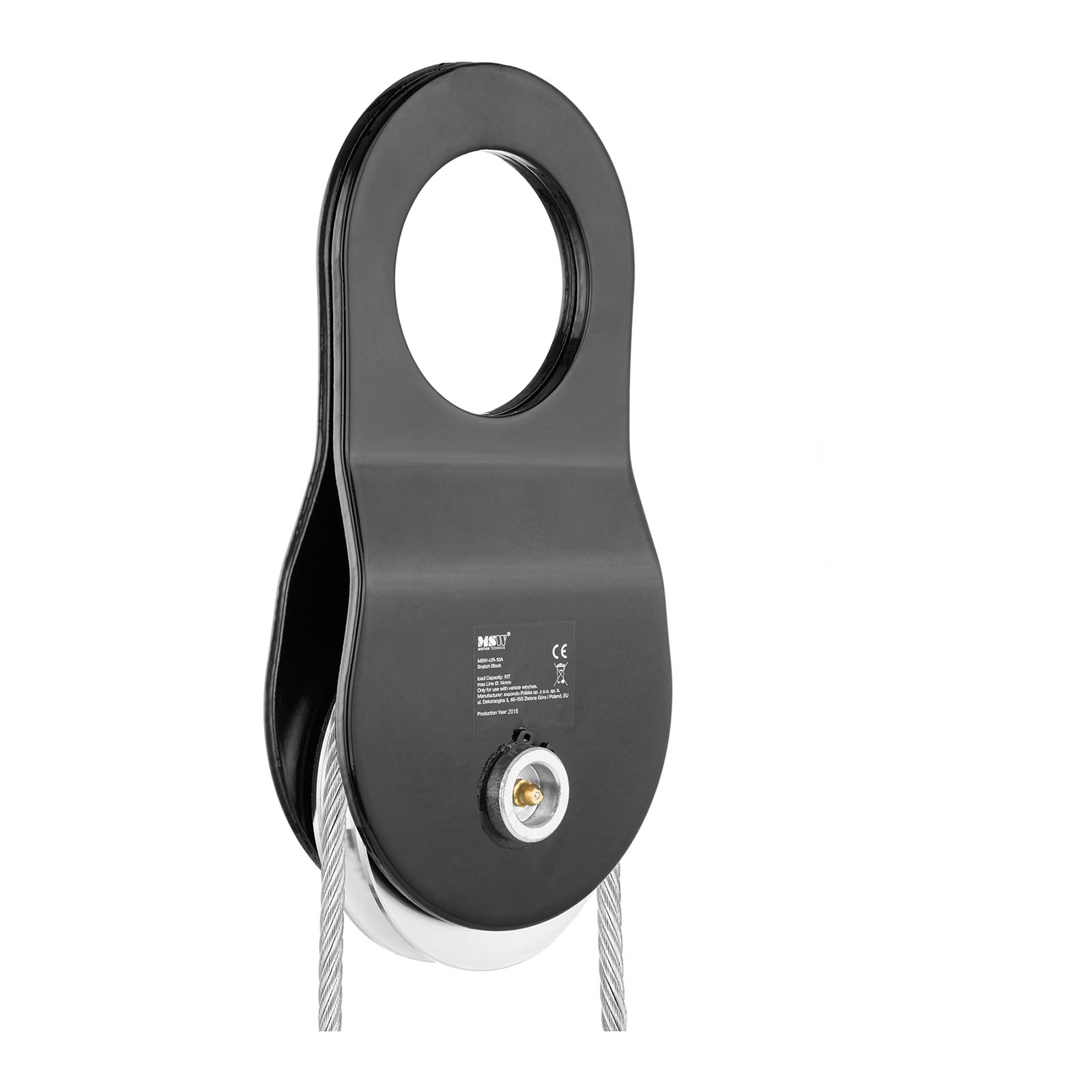 Katrol - 10 t - kabeldiameter 1 mm - 14 mm
