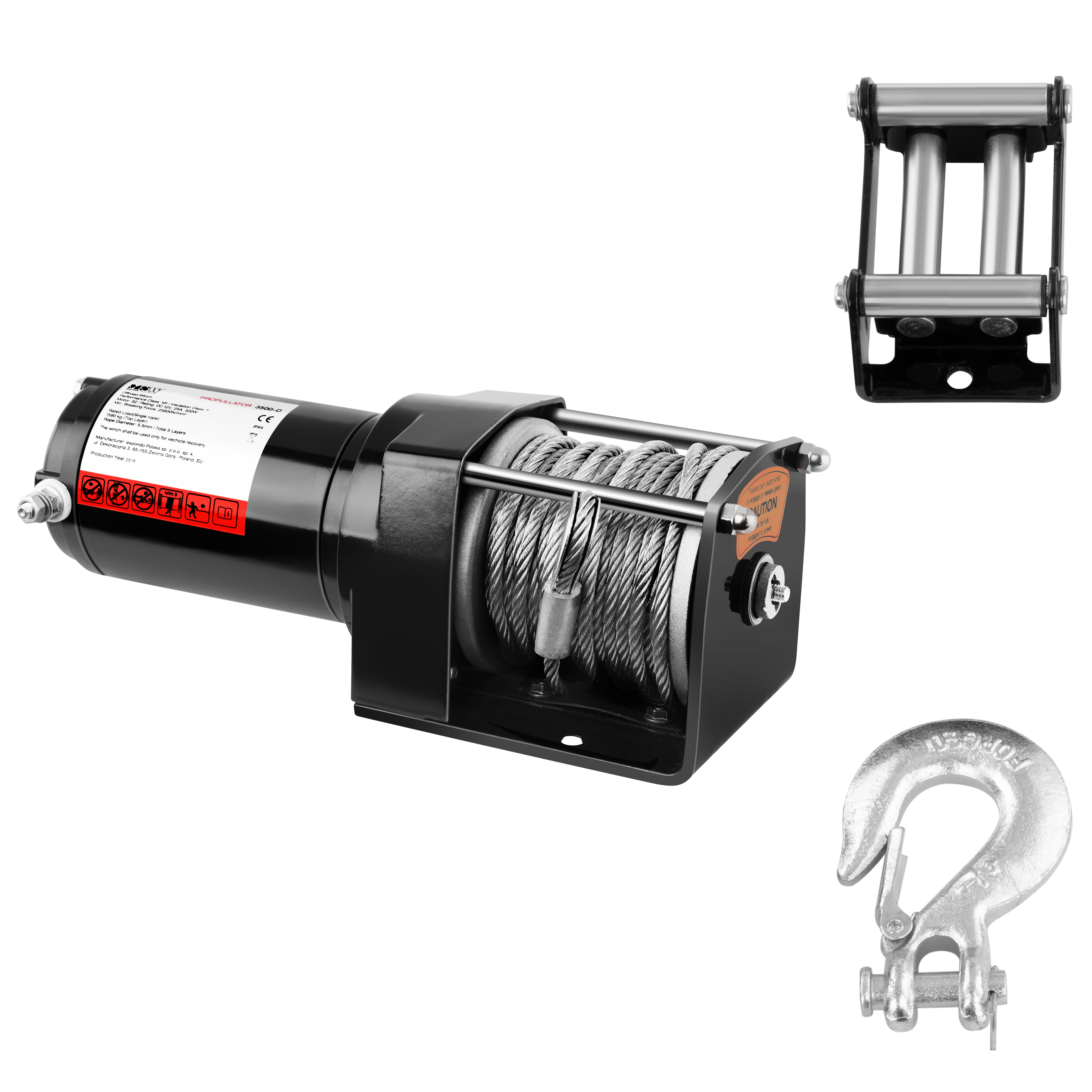 Offroad-kabellier - 1.590 kg - 3.500 lbs
