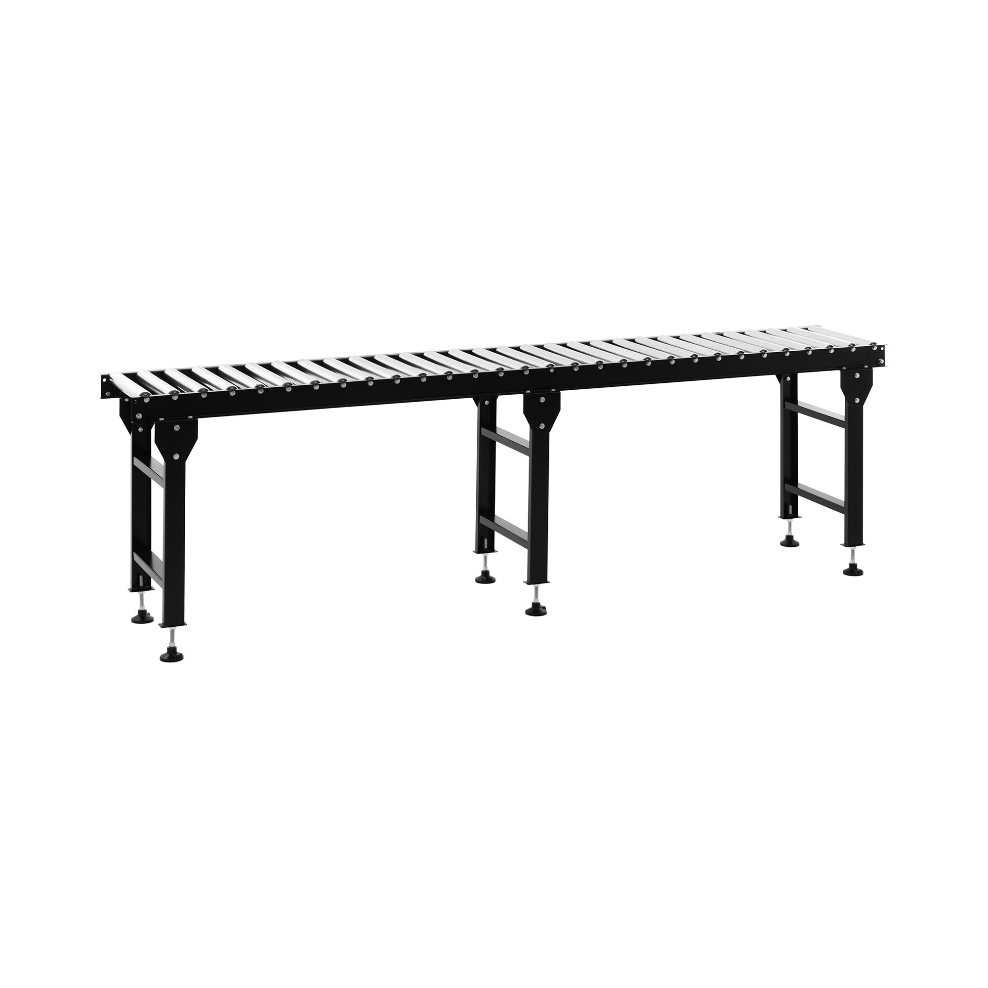 MSW Rollenbahn - 400 kg - 300 cm - 30 Rollen - höhenverstellbar