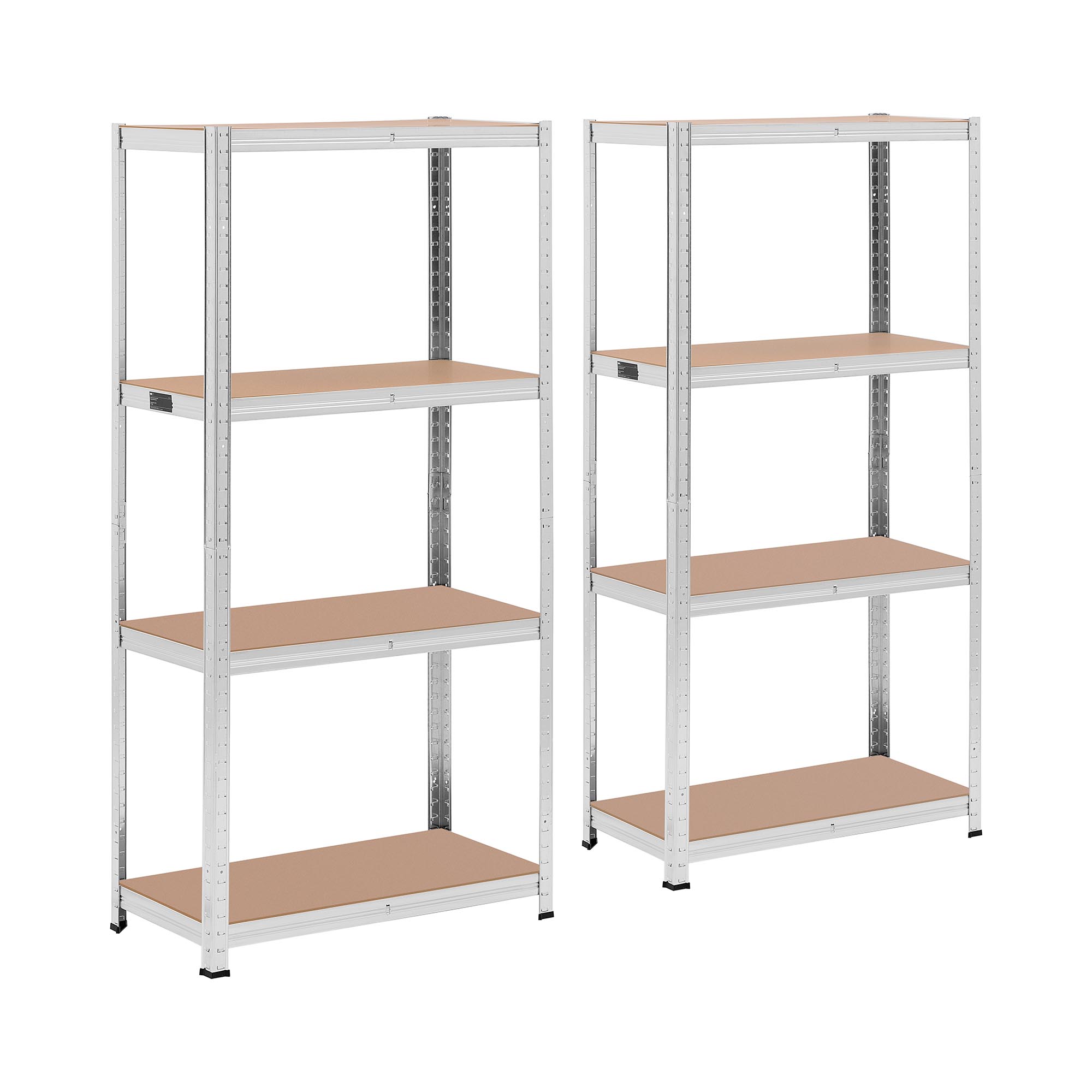 Opbergrek - 80 x 40 x 160 cm - voor 4 x 80 kg - Grijs - 2 st.