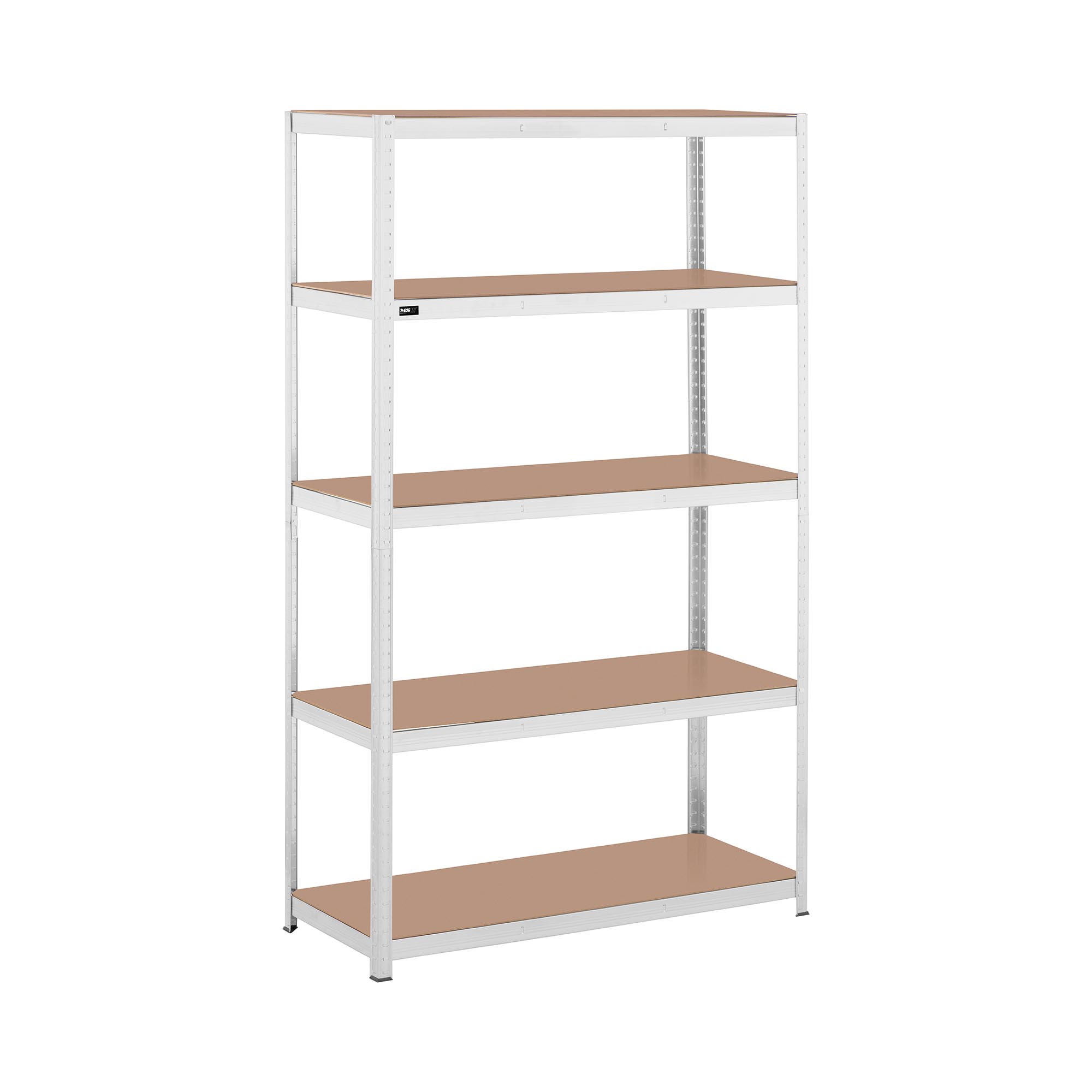 Stellingkast - 120 x 50 x 200 cm - voor 5 x 150 kg - Grijs