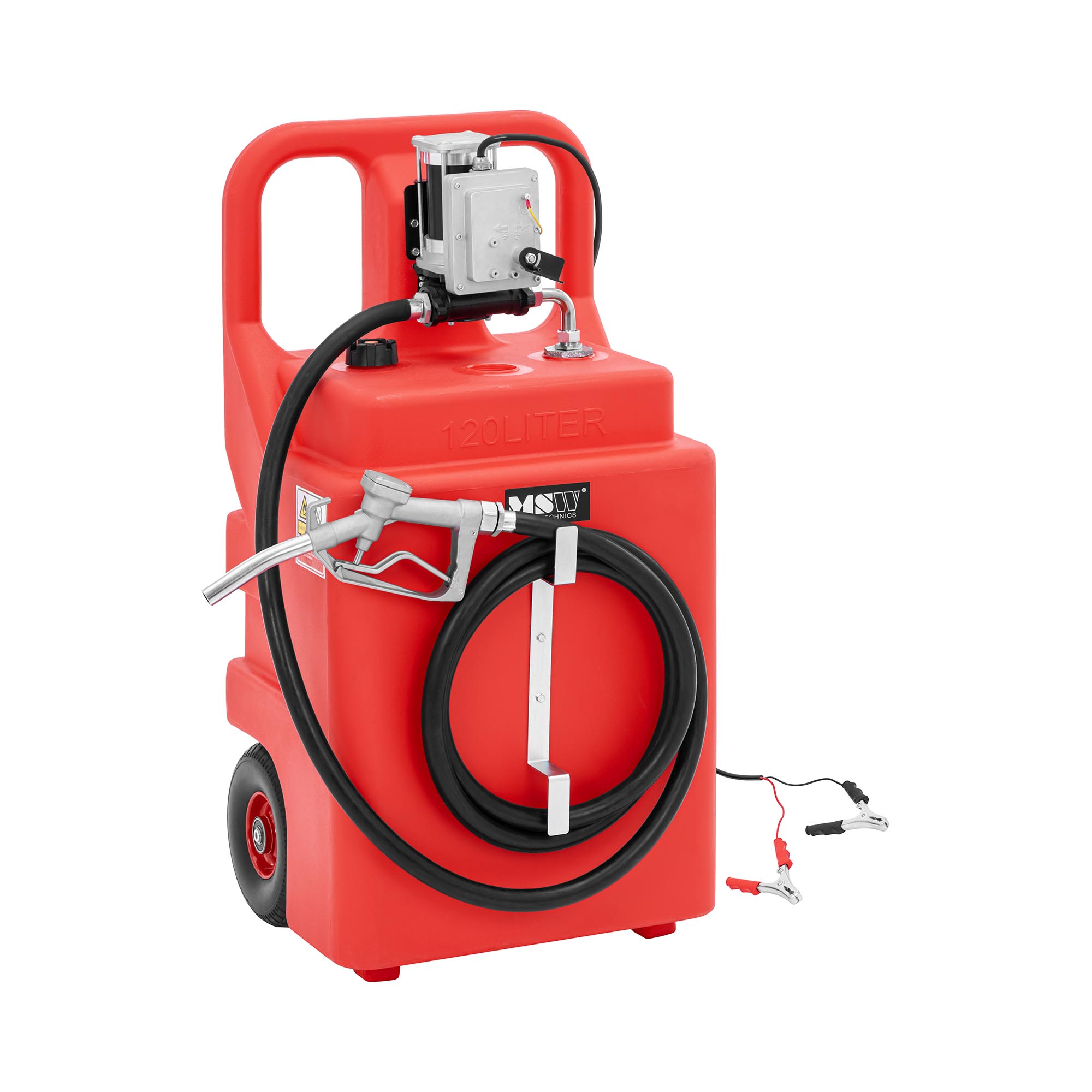 Mobiel tankstation - met elektrische pomp, kraan en wielen - 120 l - 62 l/min