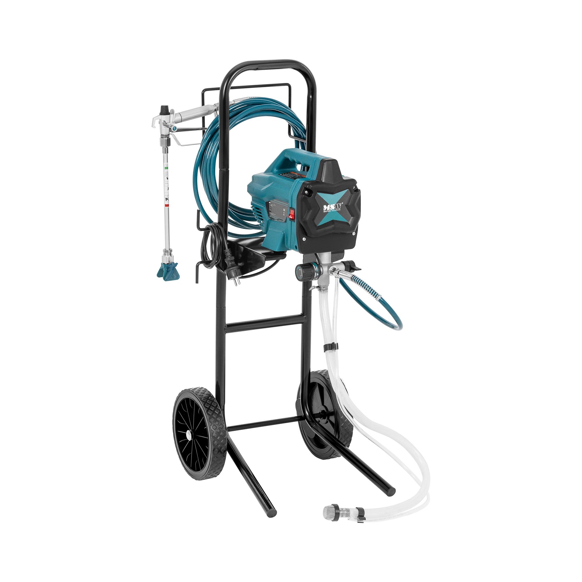 Airless festékszóró - 1,4 l/min - 200 bar - 7,5 m tömlő - mobil | MSW