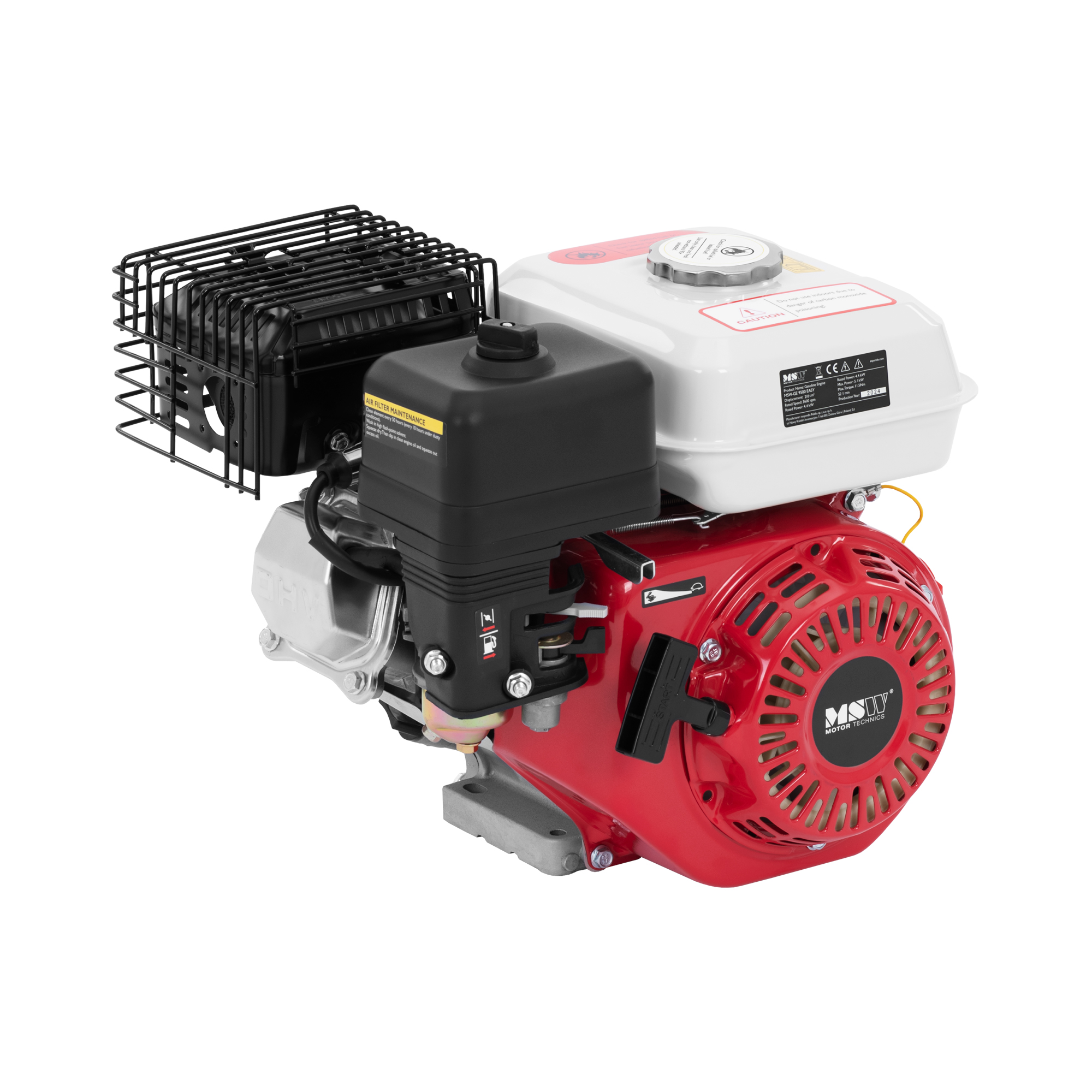 4-takt motor - 9 pk - één cilinder - kabelstart