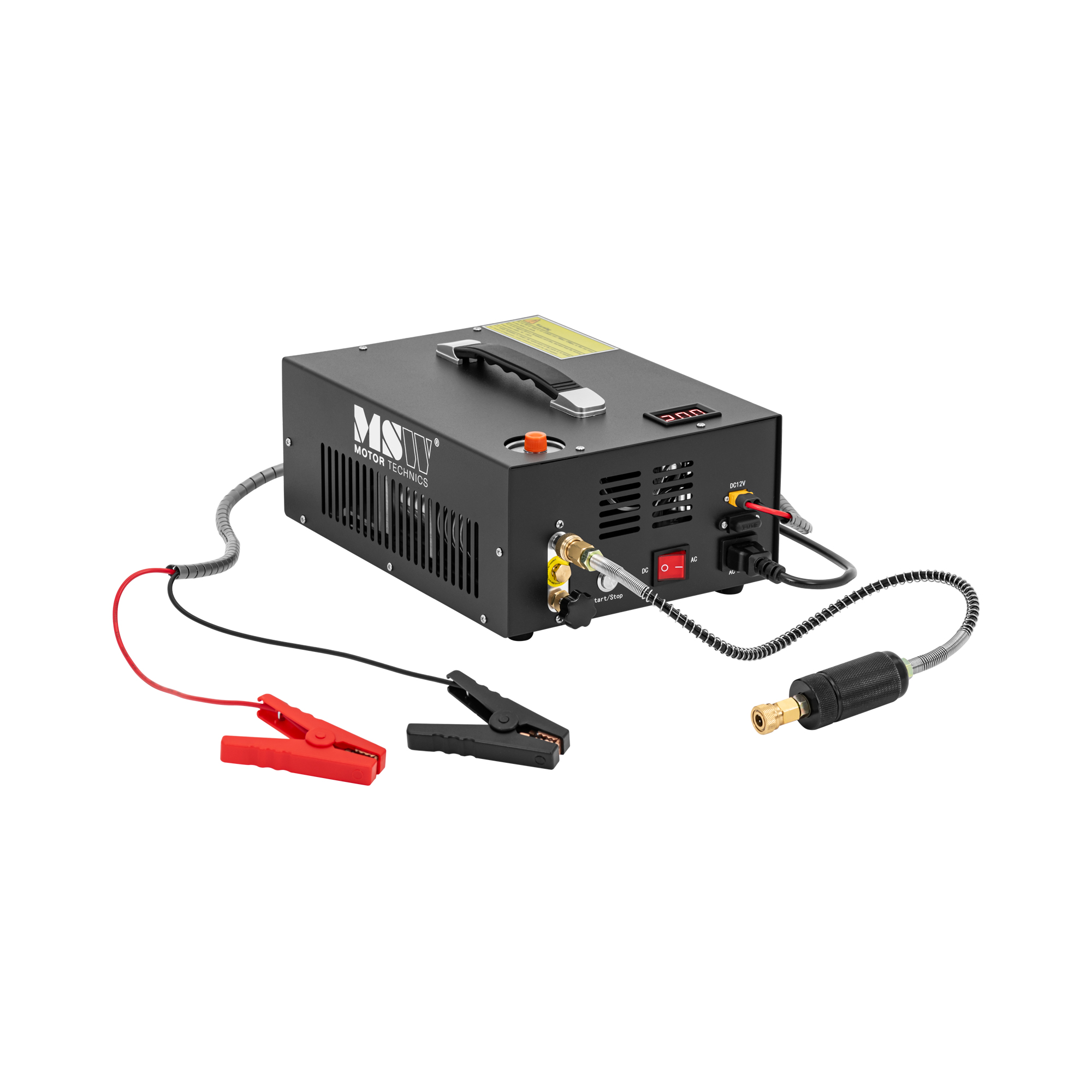 PCP-compressor - compact - 300 bar - 12/220 V - 350 W - automatische stop