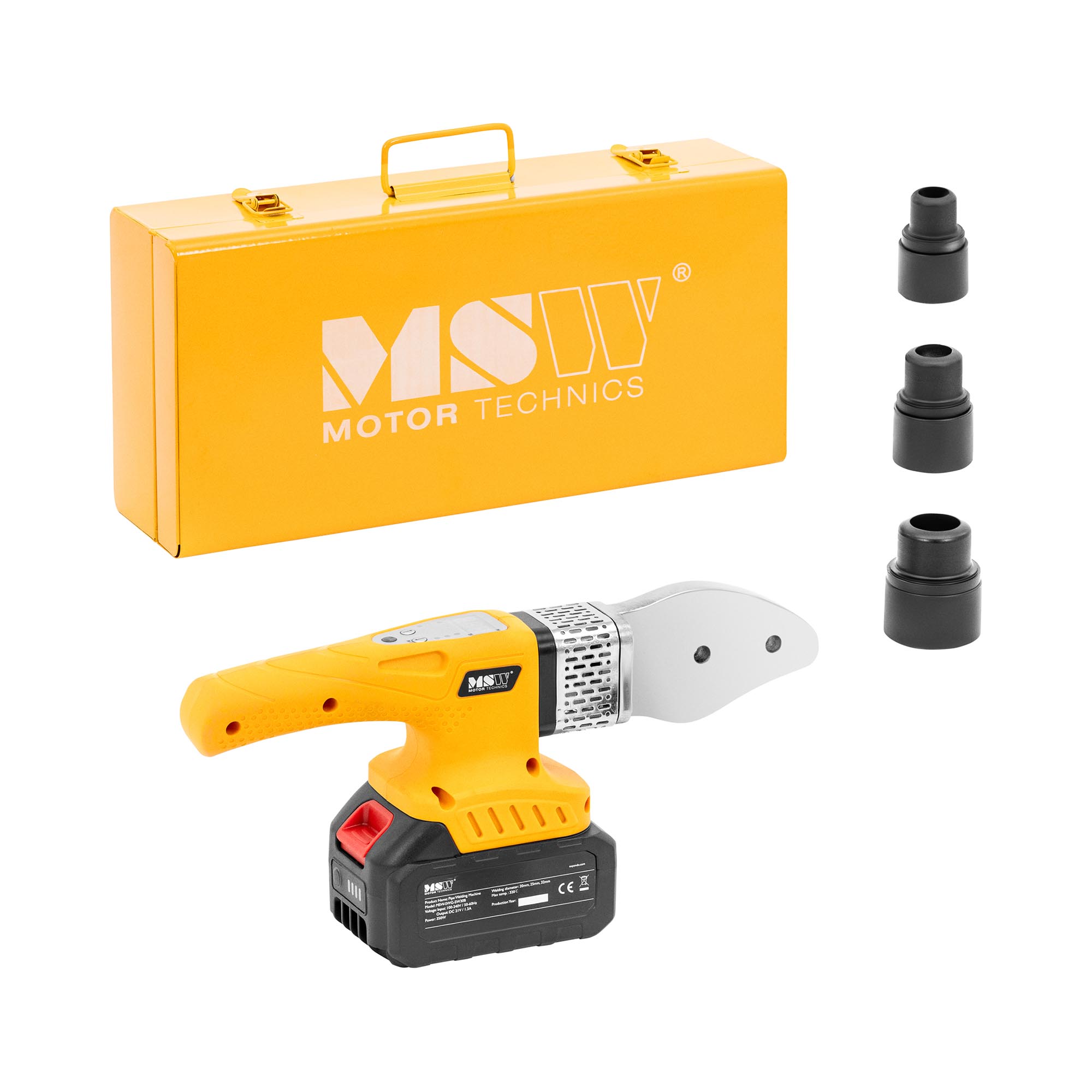 Kunststof buis lasapparaat - accu - 350 W - 20 tot 32 mm - tot 320 °C