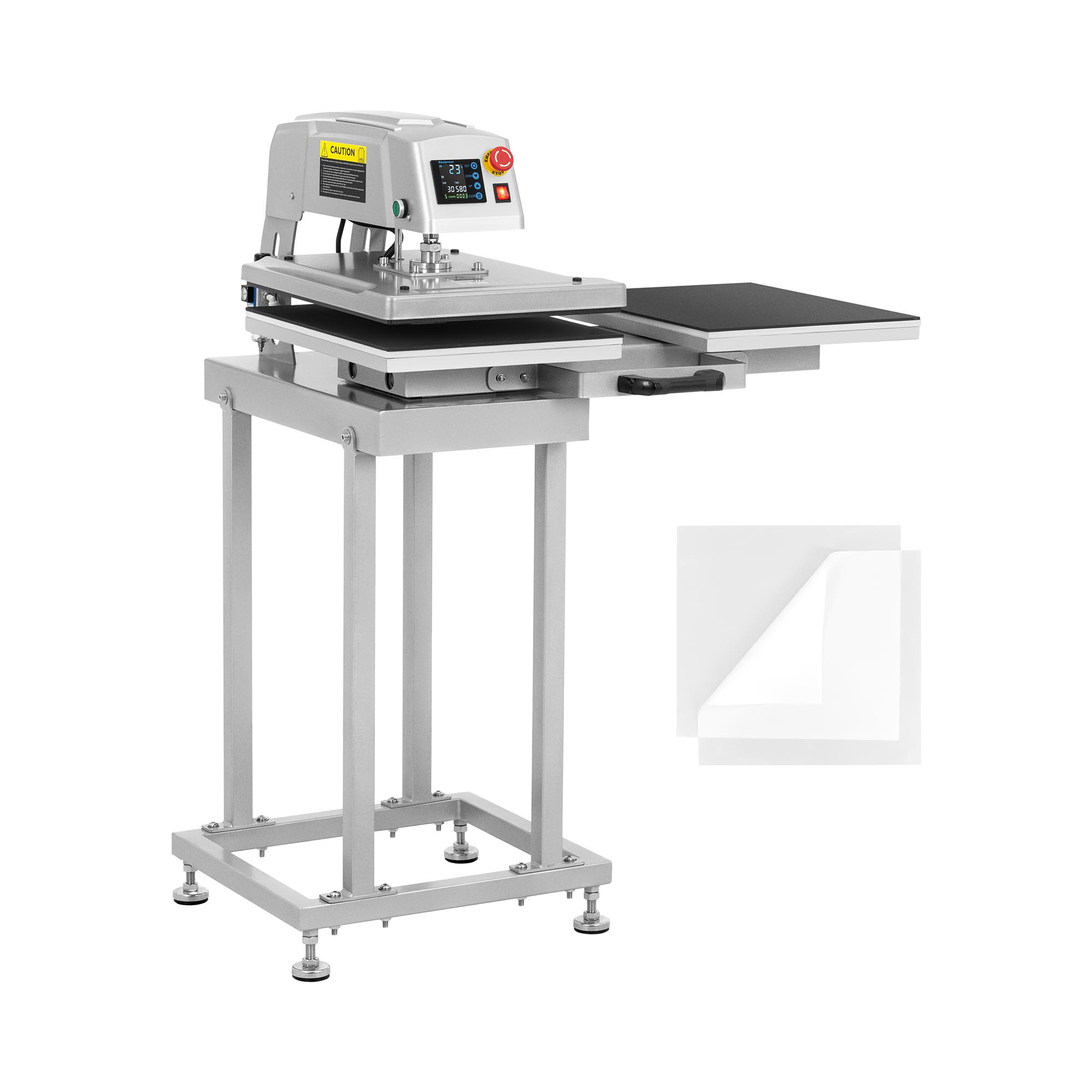 Pneumatische hittepers - dubbel - 40 x 50 cm - met voet
