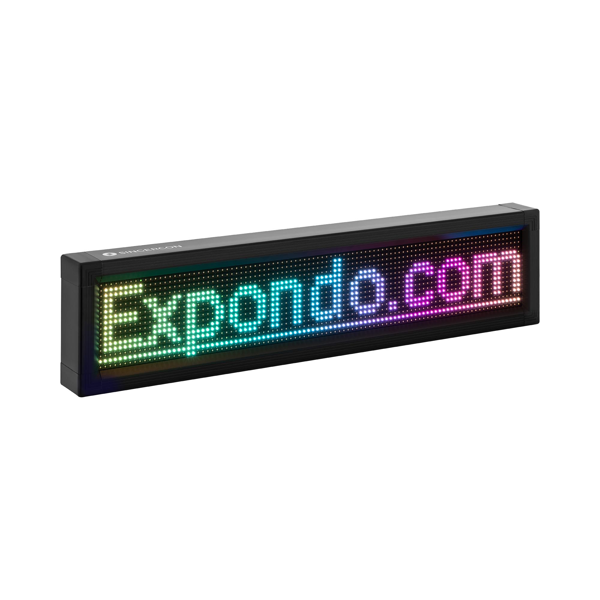 Singercon LED-Laufschrift - 96 x 16 farbige LED - 67 x 19 cm - programmierbar via iOS / Android