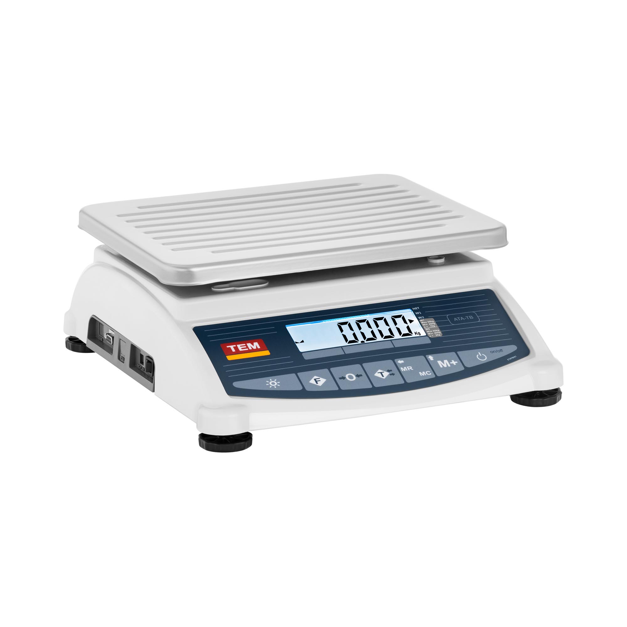 Cântar de masă calibrate 60 kg / 20 g 28 x 34 cm LCD - Scala de masă TEM