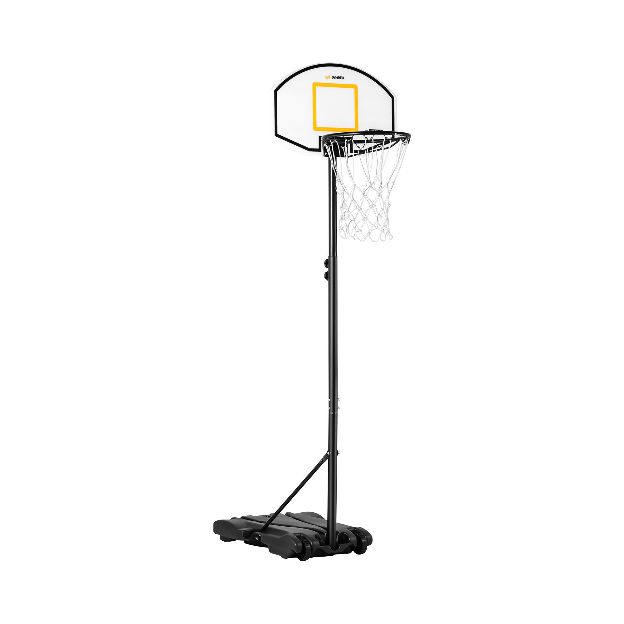 Basketbalring kinderen - in hoogte verstelbaar - 178 tot 205 cm - witte net