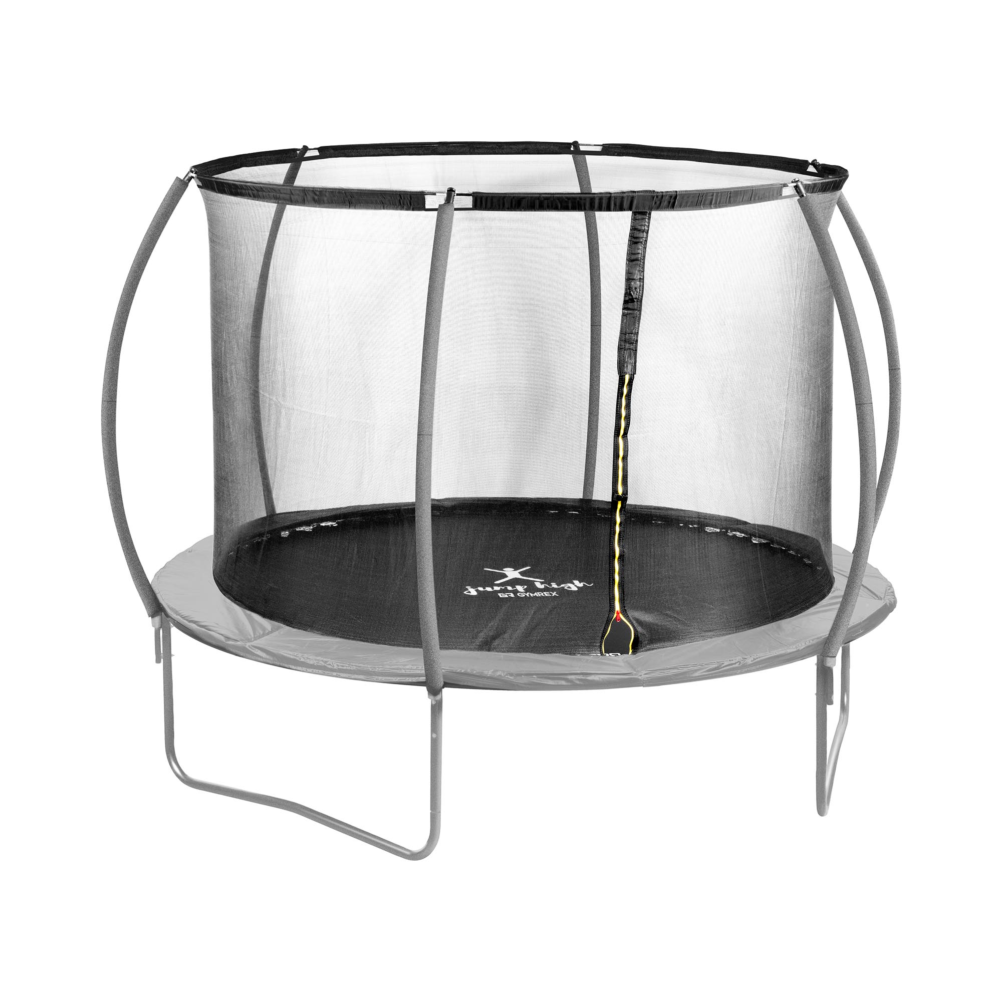 Trampolina ogrodowa - Ø305 x 180 cm - 100 kg - siatka - czarno-szara