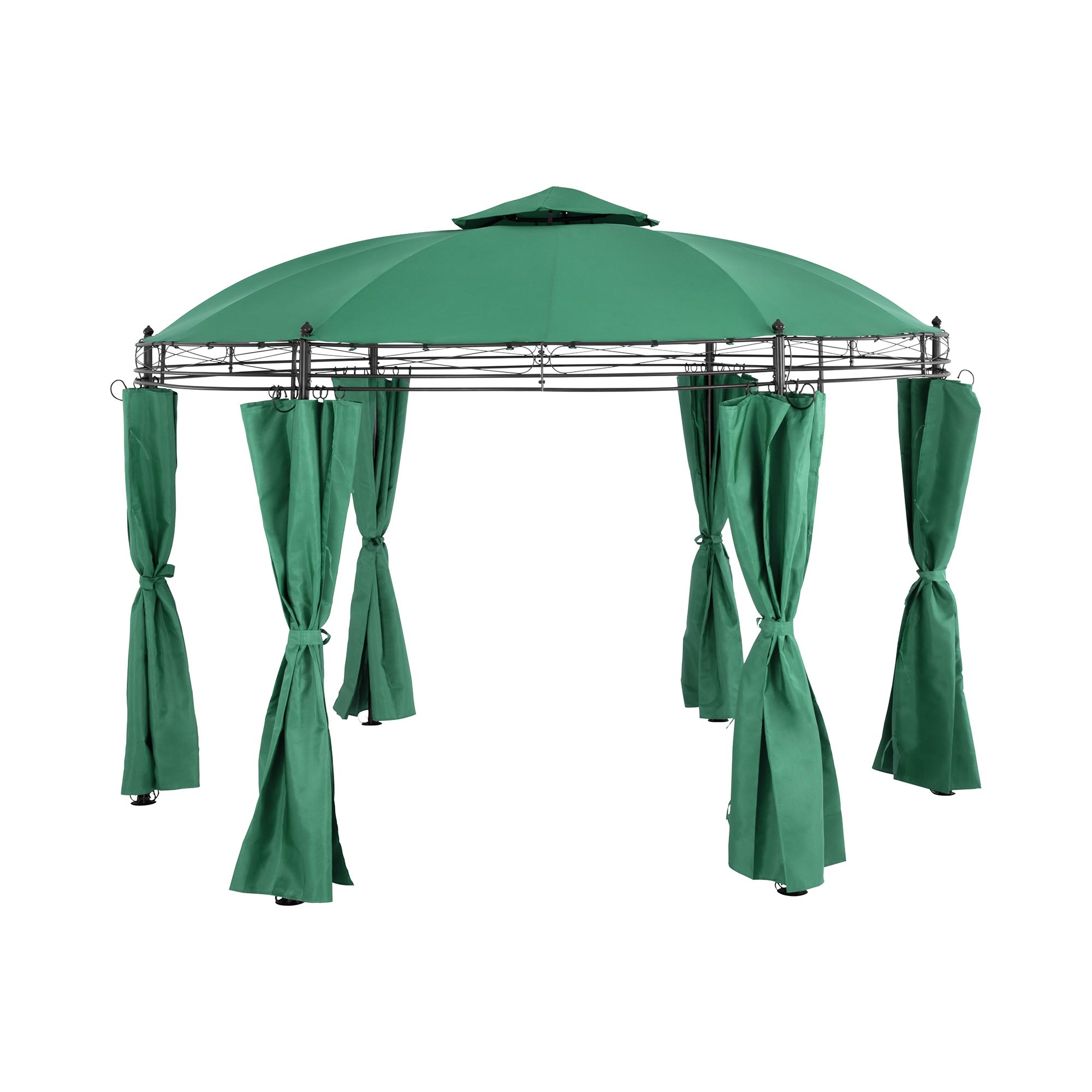 Tuinpaviljoen - Ø 3,80 m - 180 g / m² - donkergroen