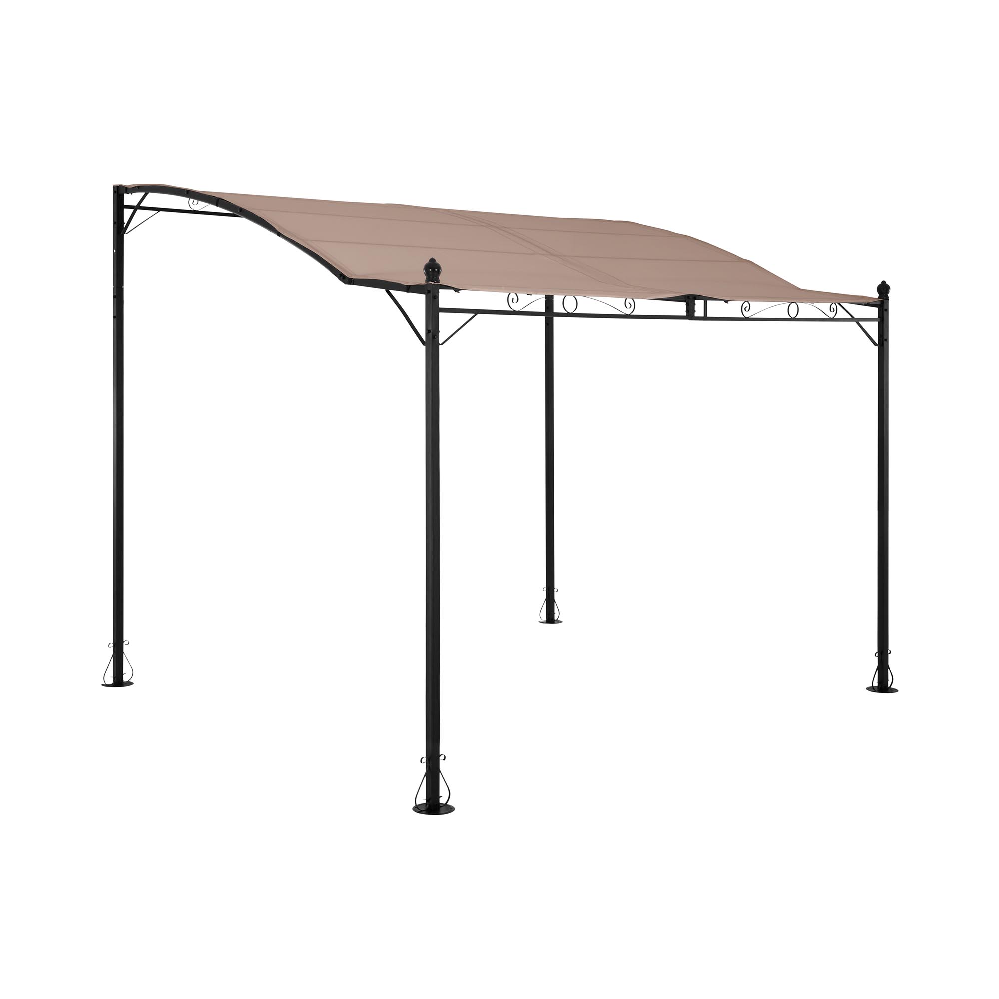 Anbaupavillon 2,6 x 3 m beige - Hochwertige Gartenpavillons Uniprodo