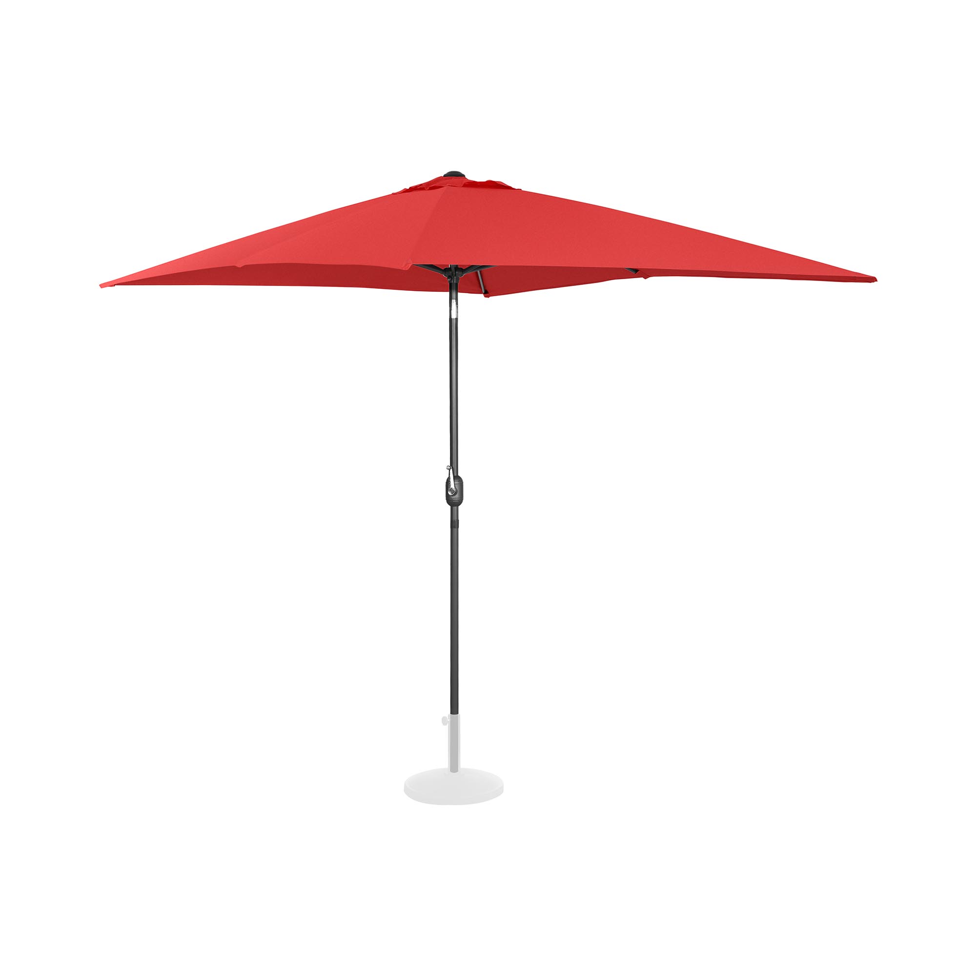 Uniprodo Grote parasol - rood - rechthoekig - 200 x 300 cm - kantelbaar