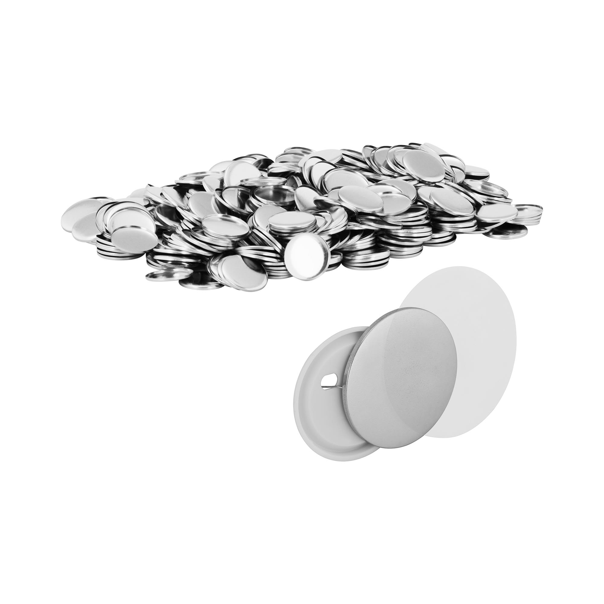 Button - Badge - Blanco Ø 37 mm - 1.000 stuks.