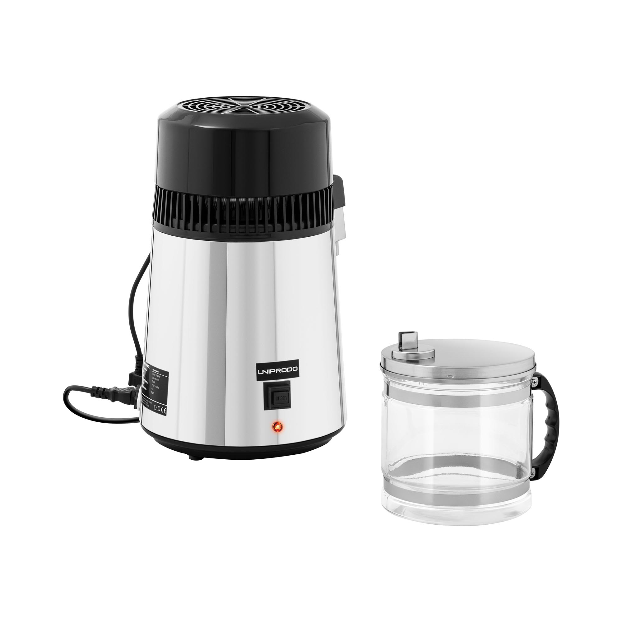 Destilleerapparaat - water - 4 L - glazen kan