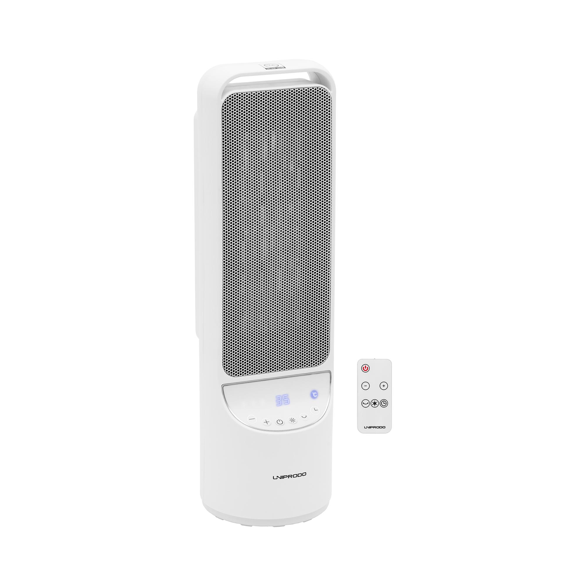 Hősugárzó - 1200/2000 W - forgatható - fehér | Uniprodo