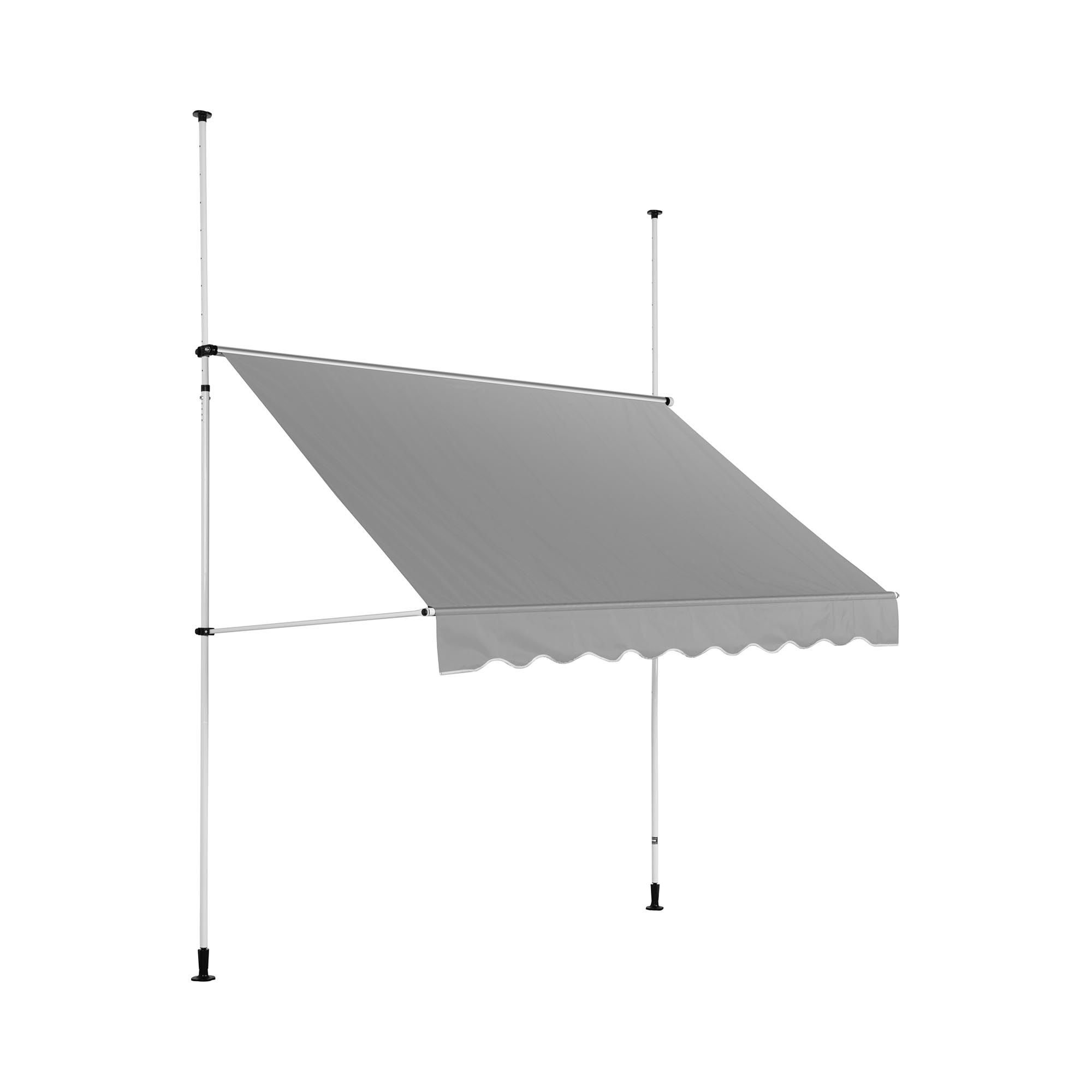 Klemluifel - 2 - 3,1 m - 250 x 120 cm - UV-bestendig - antracietgrijs/wit