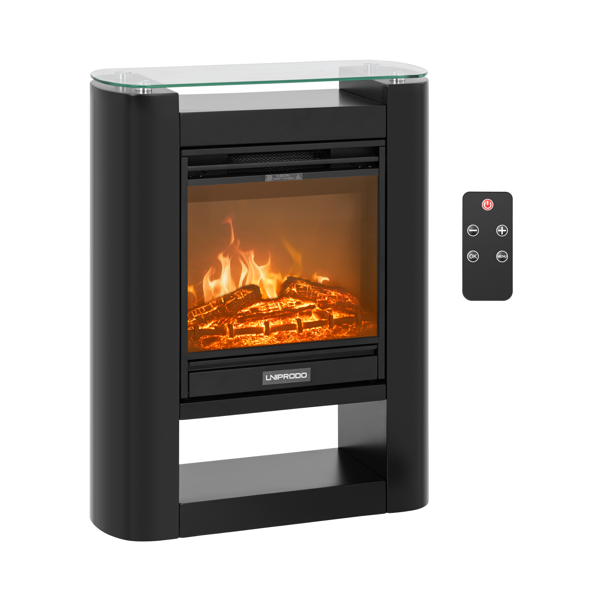 Elektrische haard - met verwarmingsfunctie - 1,8 kW - 2 vermogensniveaus - modern design