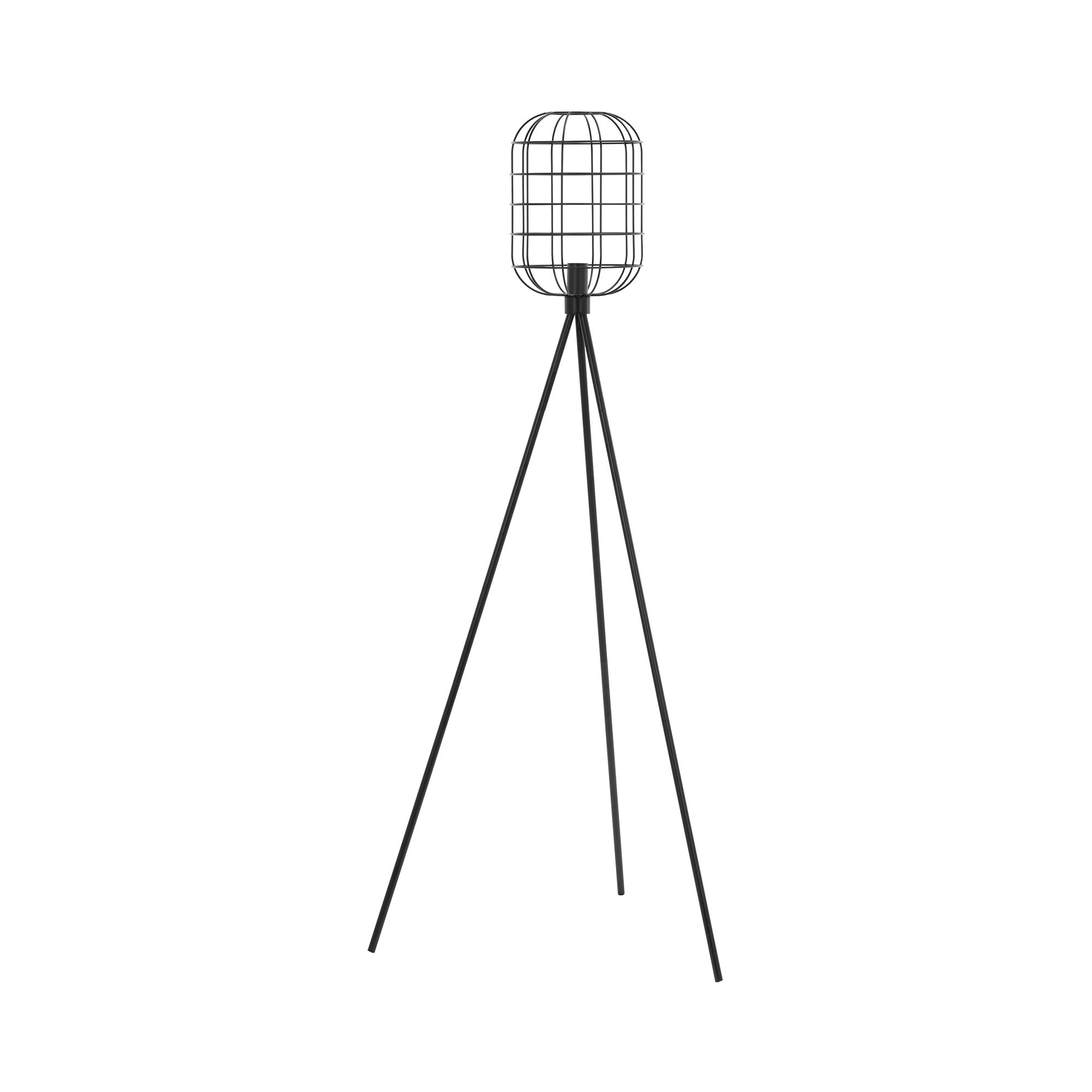 Staande lamp - open raster kap - 40 W - hoogte 163 cm