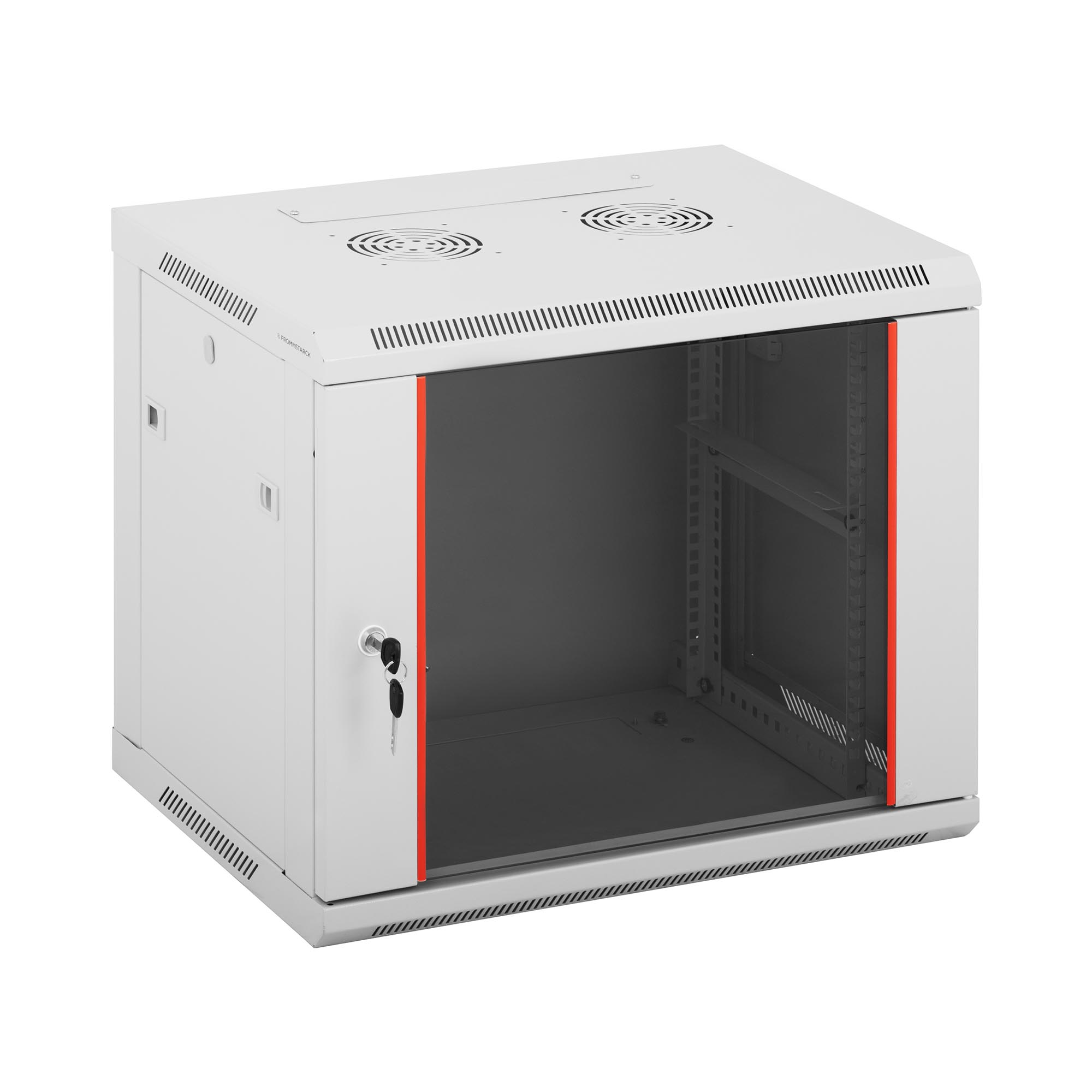 Serverrek - 19 inch - 9 U - vergrendeling - tot 75 kg - Grijs