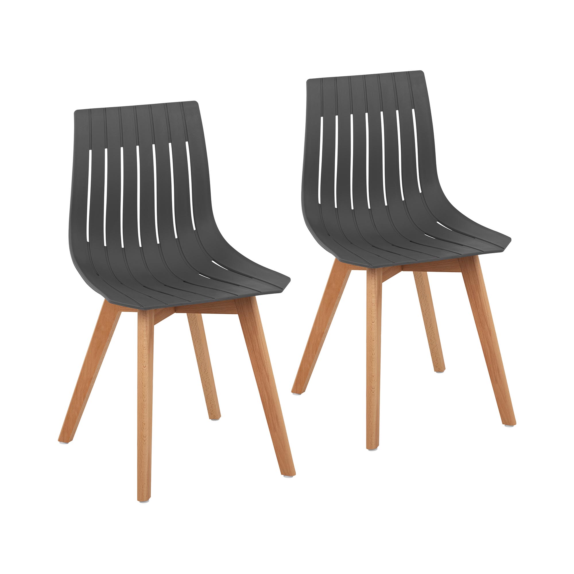 Fromm & Starck Stuhl - 2er Set - bis 150 kg - Sitzfläche 50 x 47 cm - grau STAR_SEAT_16