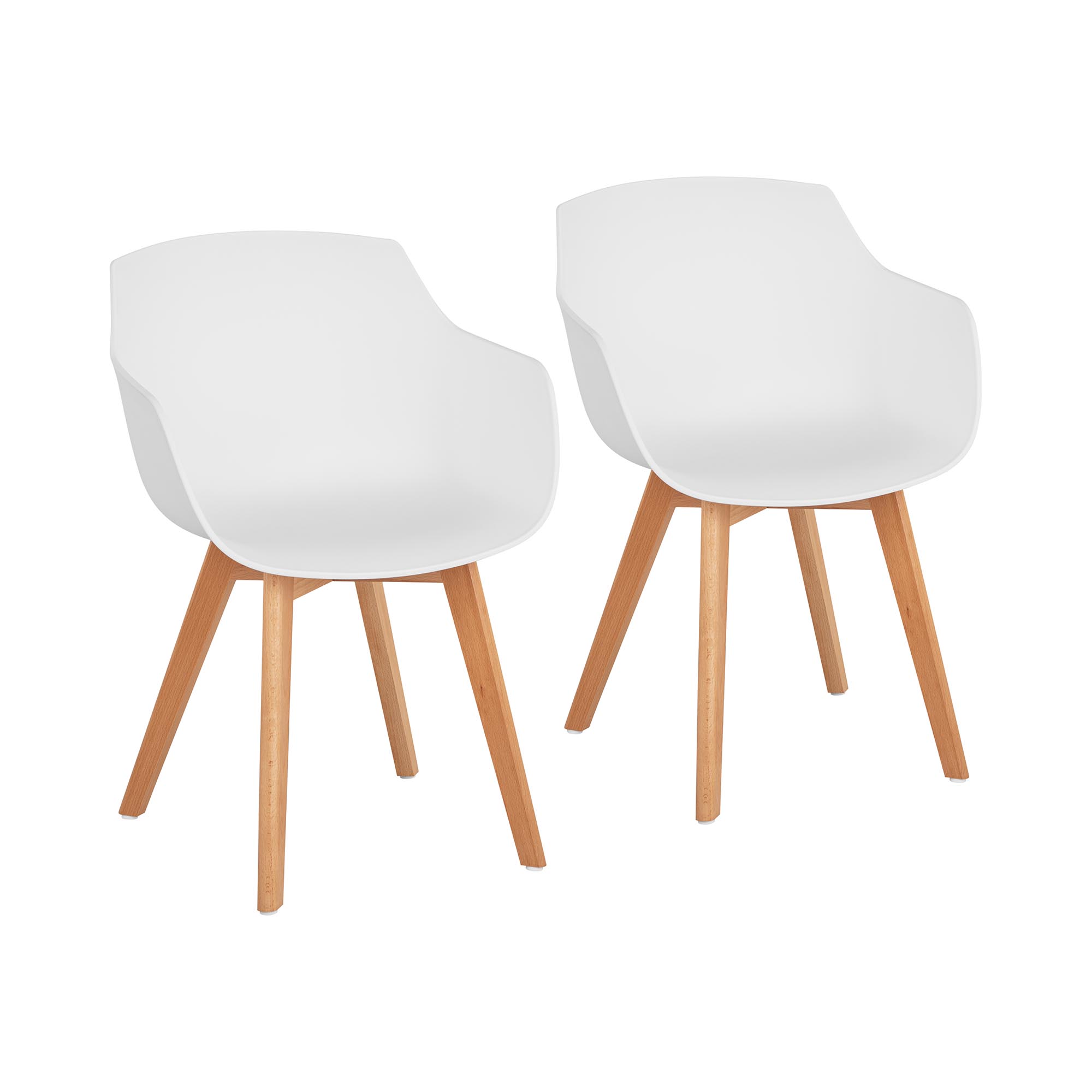 Fromm & Starck Stuhl - 2er Set - bis 150 kg - Sitzfläche 41 x 40 cm - weiß STAR_SEAT_17