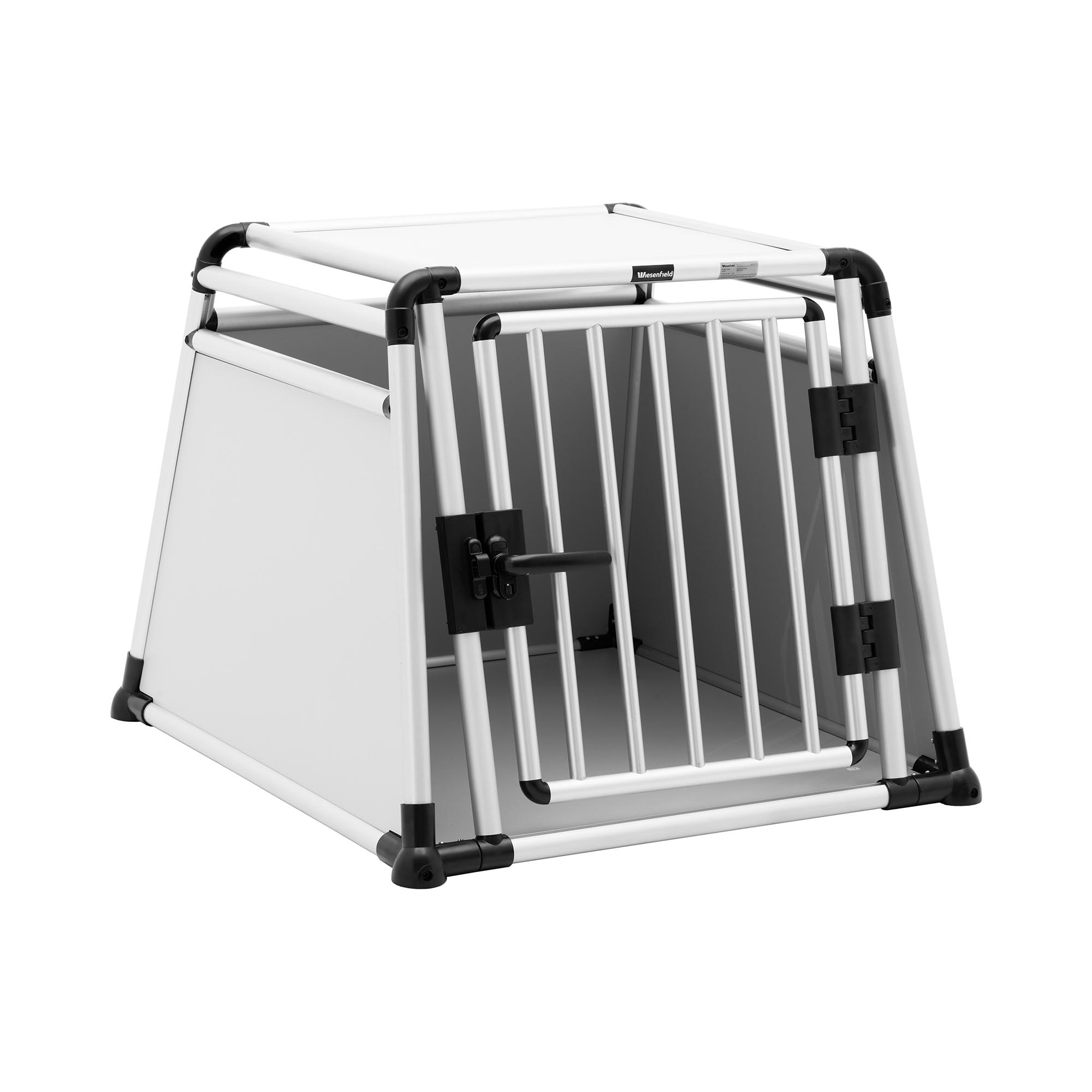 Transporter dla psa - aluminiowy - kształt trapezu - 82 x 75 x 64 cm