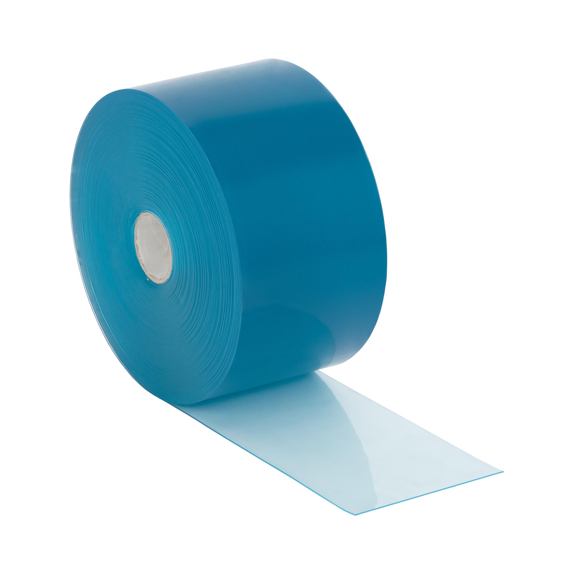 PVC szalagfüggöny - 200 x 2 mm / 50 m - polar-PVC - kék/átlátszó - sima | Wiesenfield