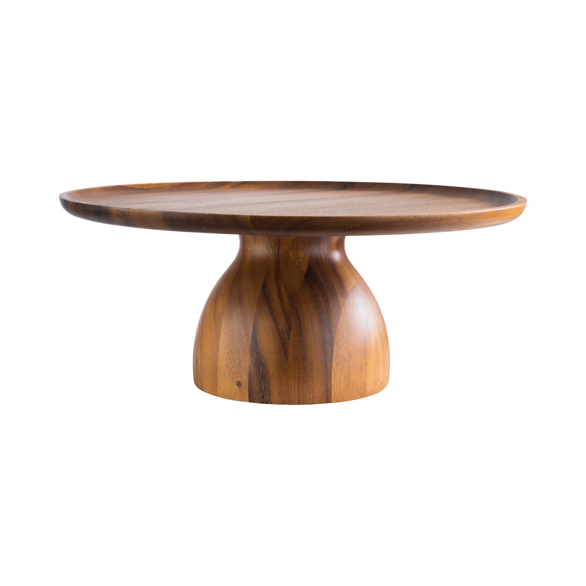 Patera na ciasto - drewno - średnica 38,5 cm - wysokość 16 cm