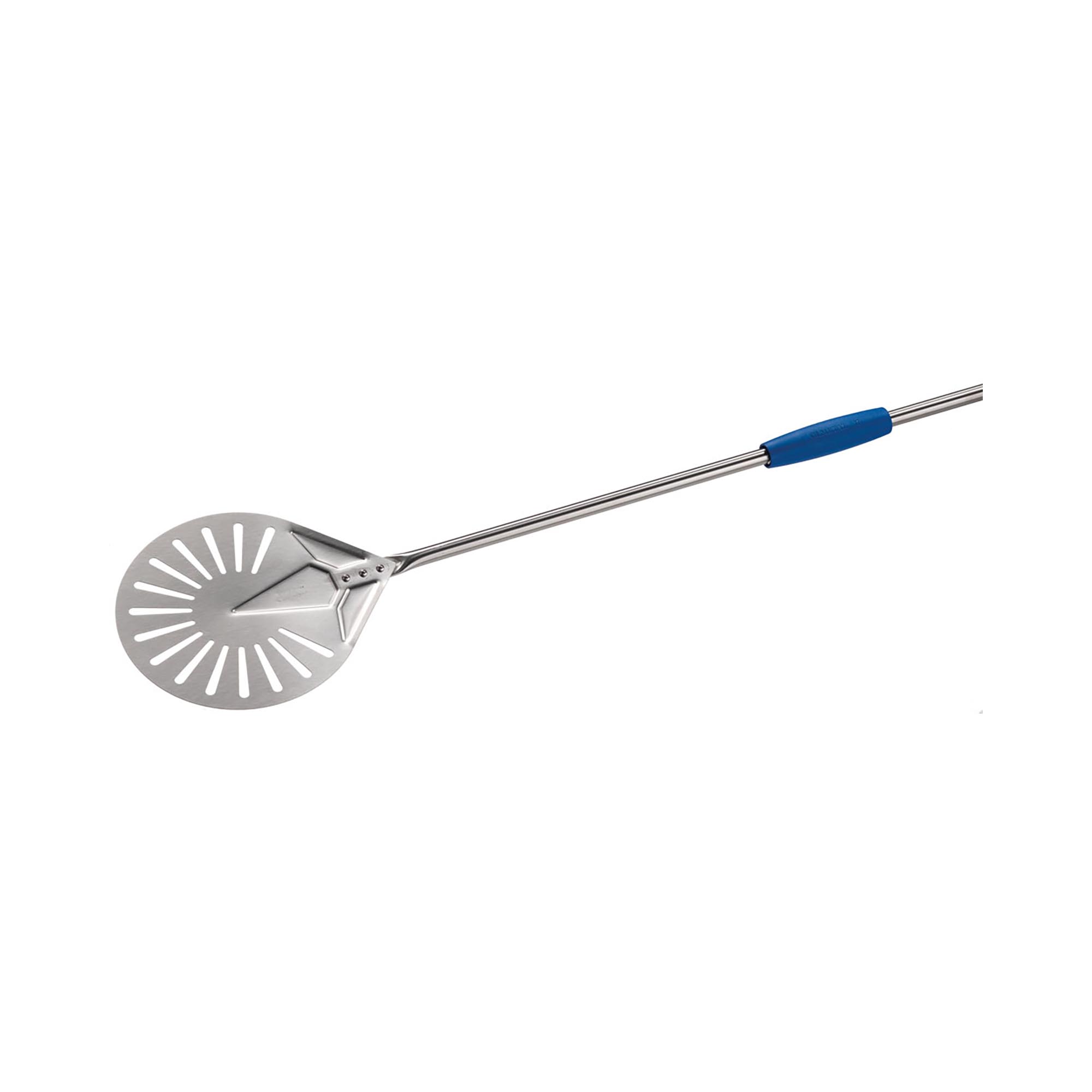Pizzaschep - Ø20 cm - geperforeerd - handvat: 75 cm - roestvrij staal
