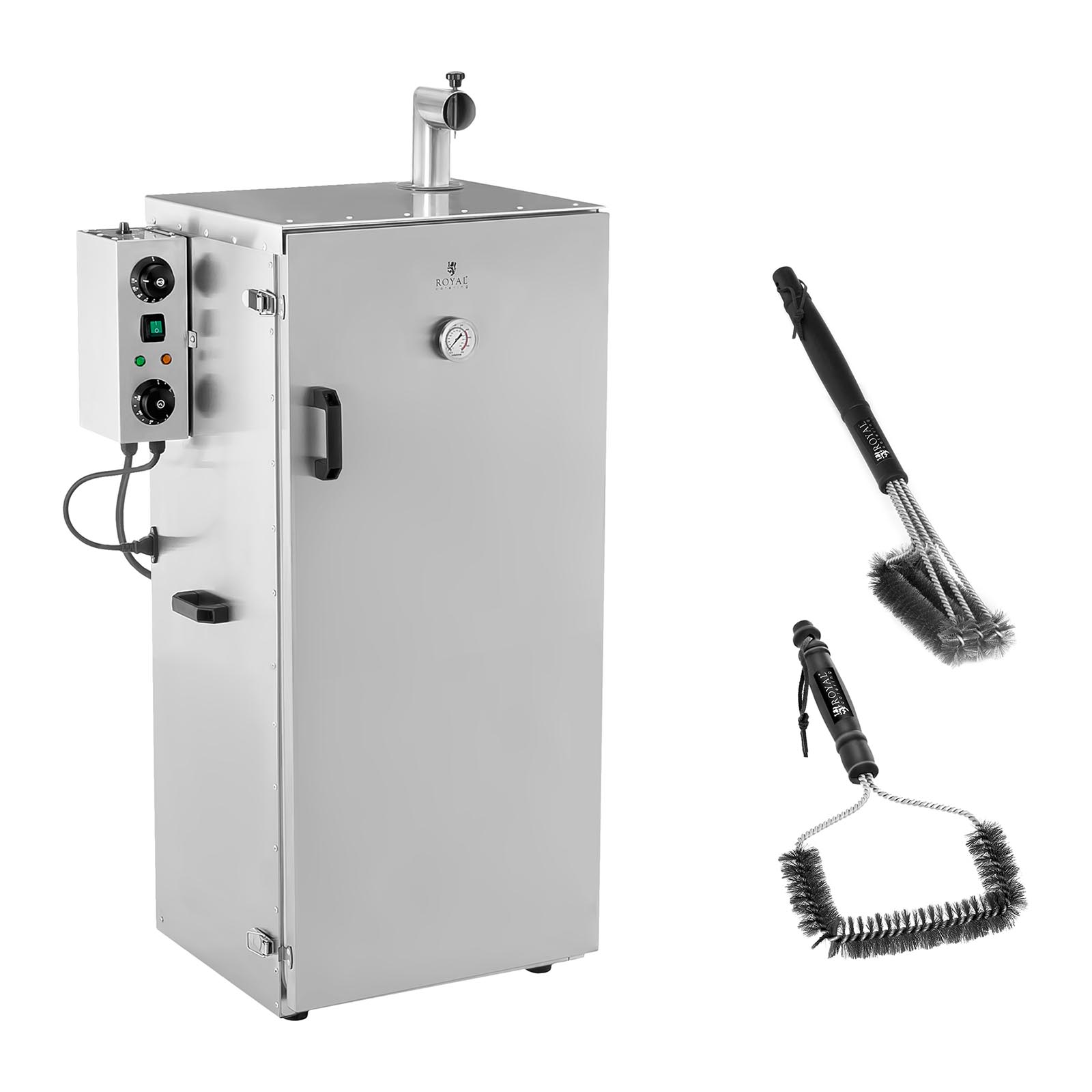 Füstölőszekrény tisztítókefével - 70 l - 4 rácsos | Royal Catering