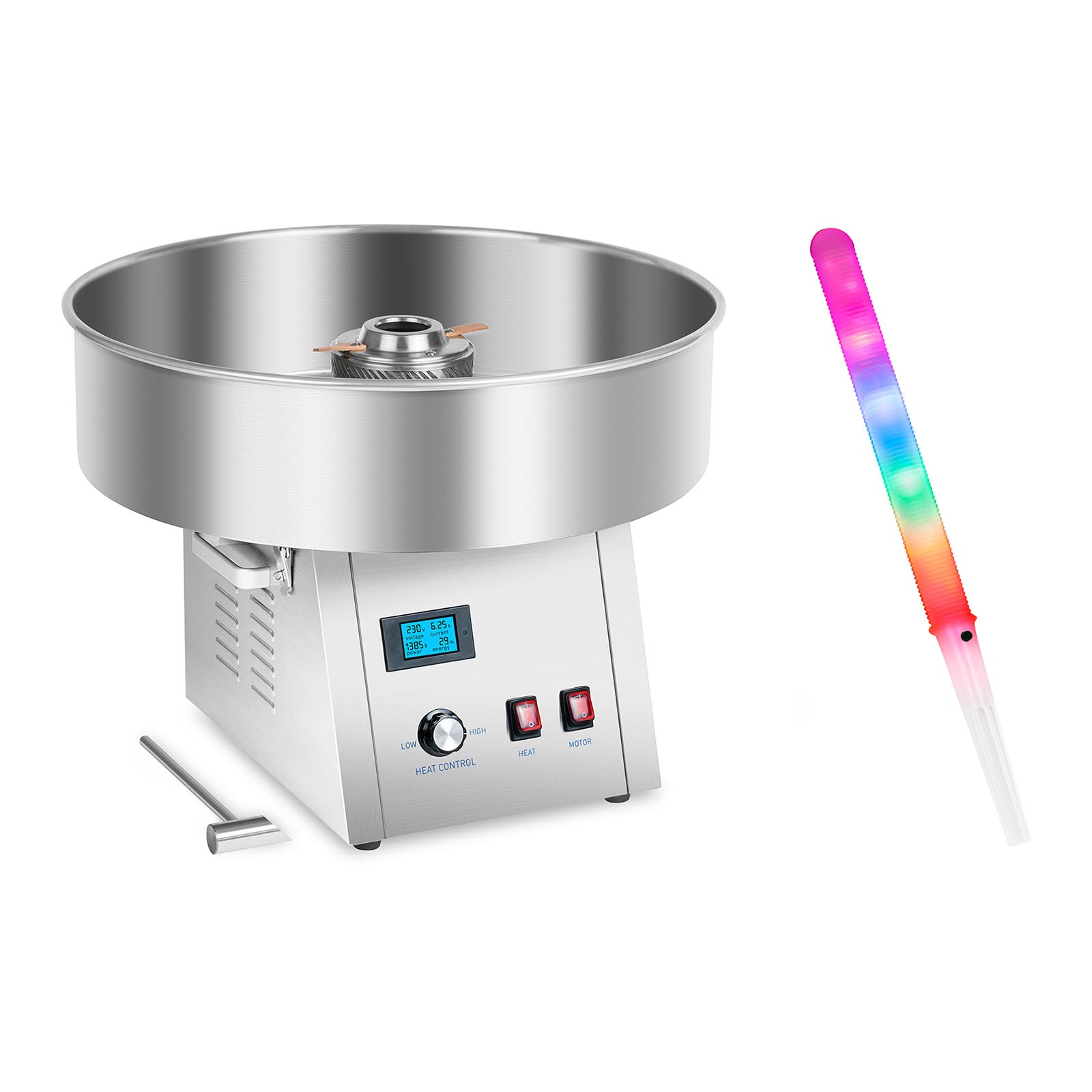 Vattacukor készítő gép pálcikákkal - 62 cm - 1500 W | Royal Catering