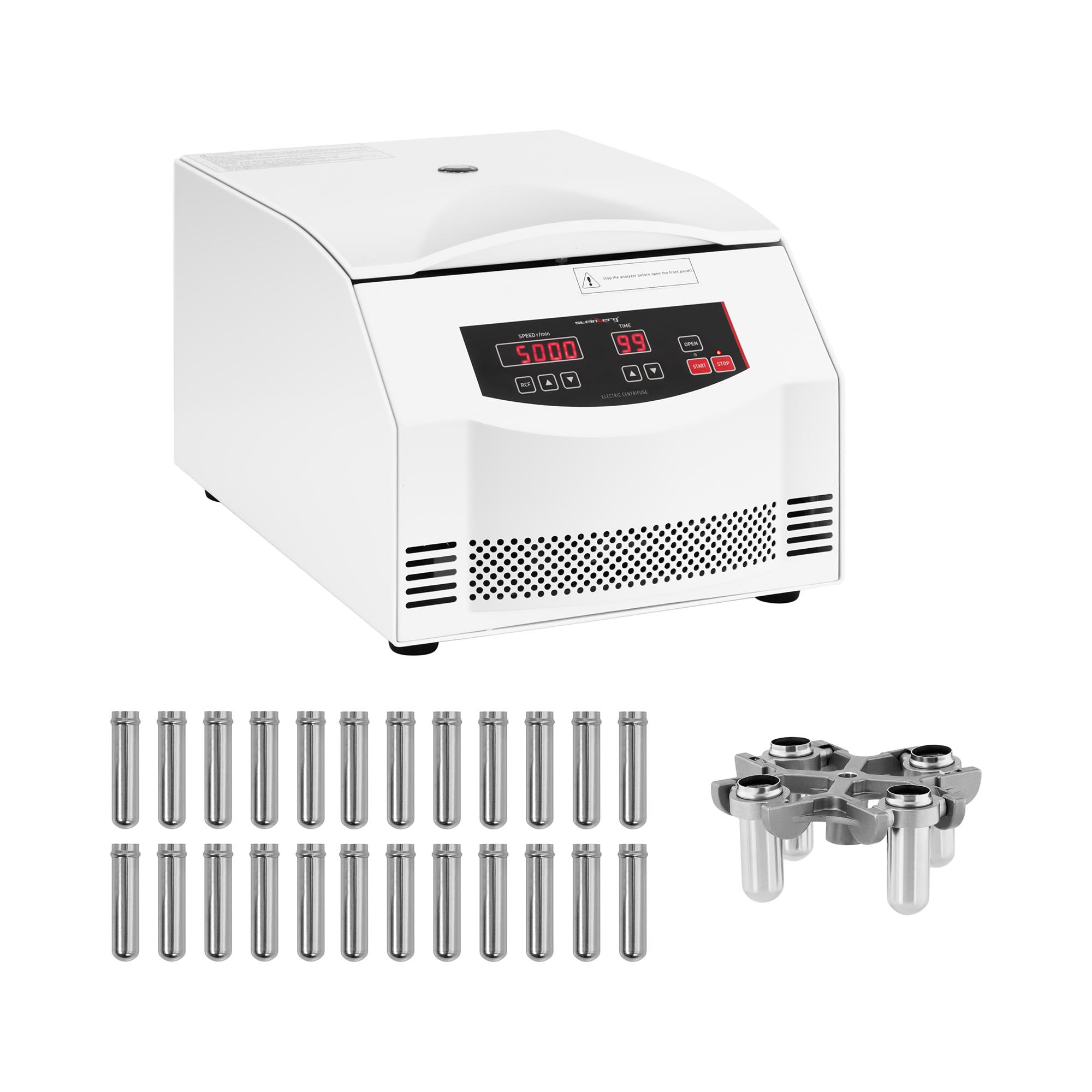 Labor centrifuga készlet - 24 x 10 ml - RCF 4730 xg lengőrotorral 4 x 50 ml | Steinberg Systems