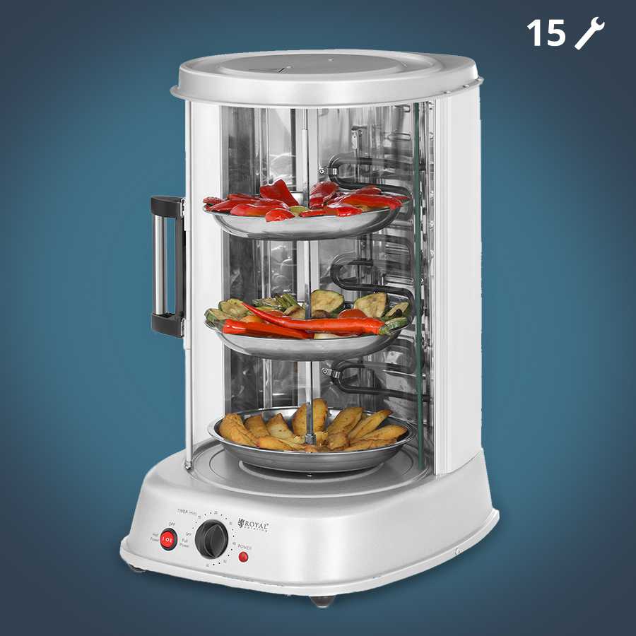 Royal Catering Tower Rotisserie 4 in 1 RCGV-1800 21 L, 1.800 W, Up to 160 /°C, Timer up to 60 min