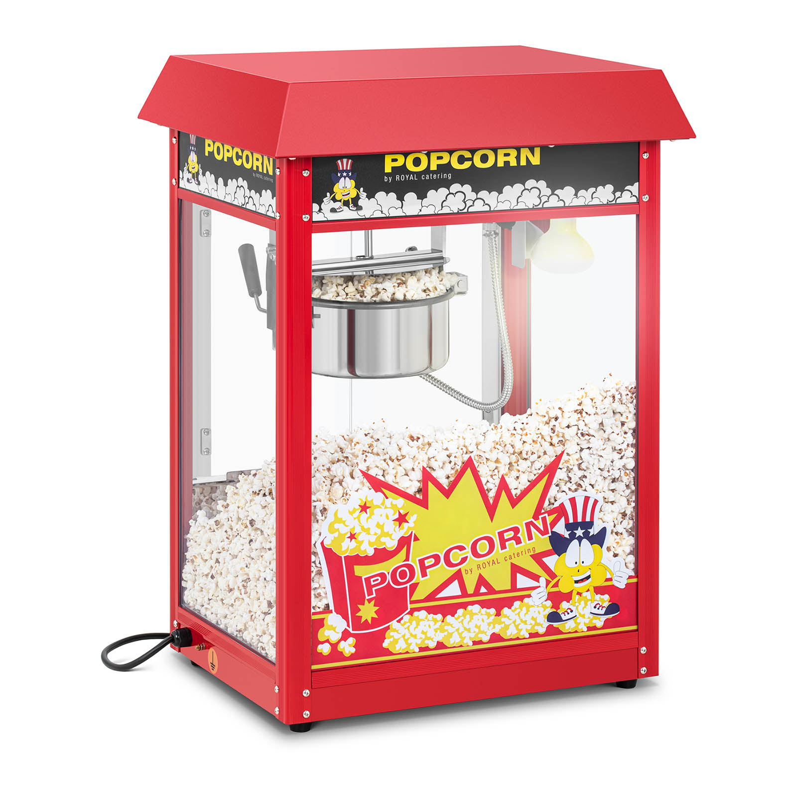 Popcornmaschine 1500 W 5 kg/h rot - Royal Catering