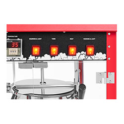 Popcornmaschine Popcornmaker Popcornautomat 1700W 5kg/h beheizte Kammer