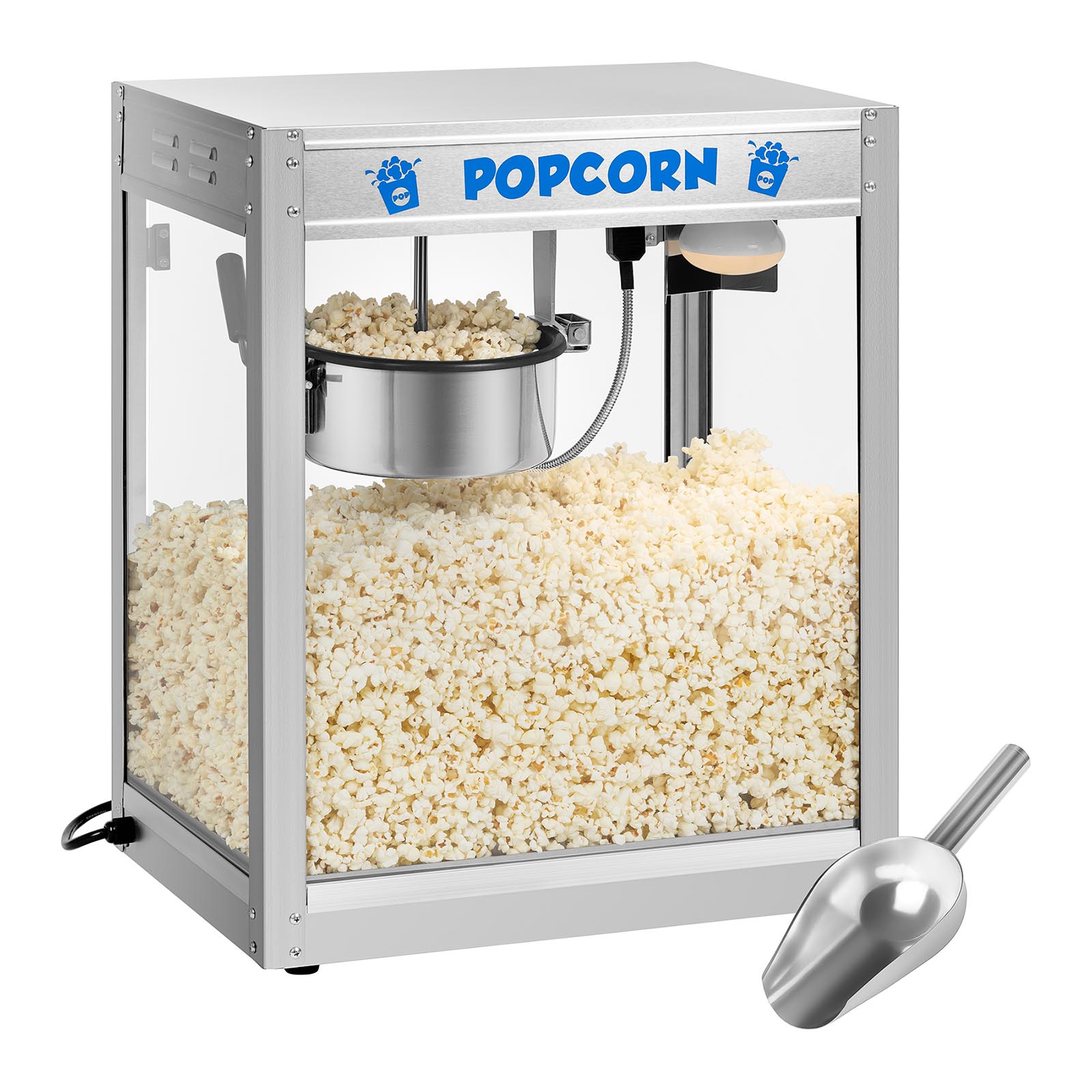 Popcornmaschine 1350 W 5 kg/h Edelstahl silbern - Royal Catering