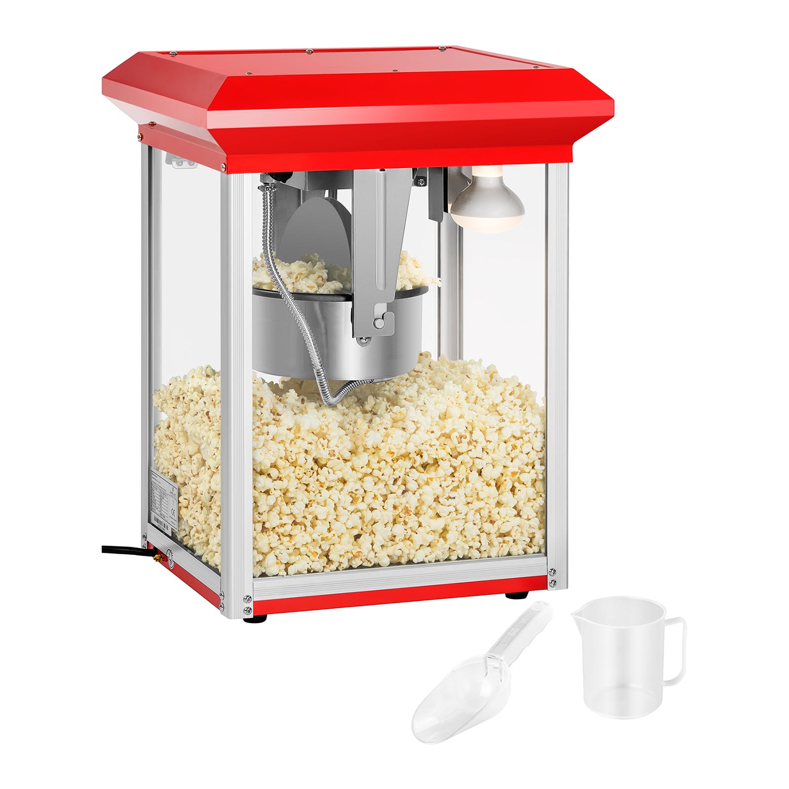 Popcornmaschine 1300 W 5 kg/h ECO rot - Royal Catering
