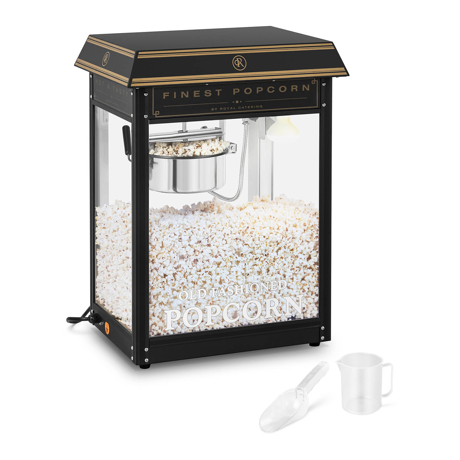 Popcornmaschine 1500 W 5 kg/h schwarz & golden - Royal Catering