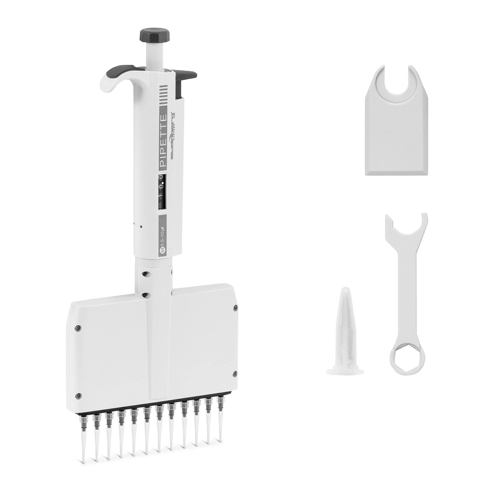 Mehrkanalpipette - für 12 Spitzen - 0,0005 - 0,01 ml